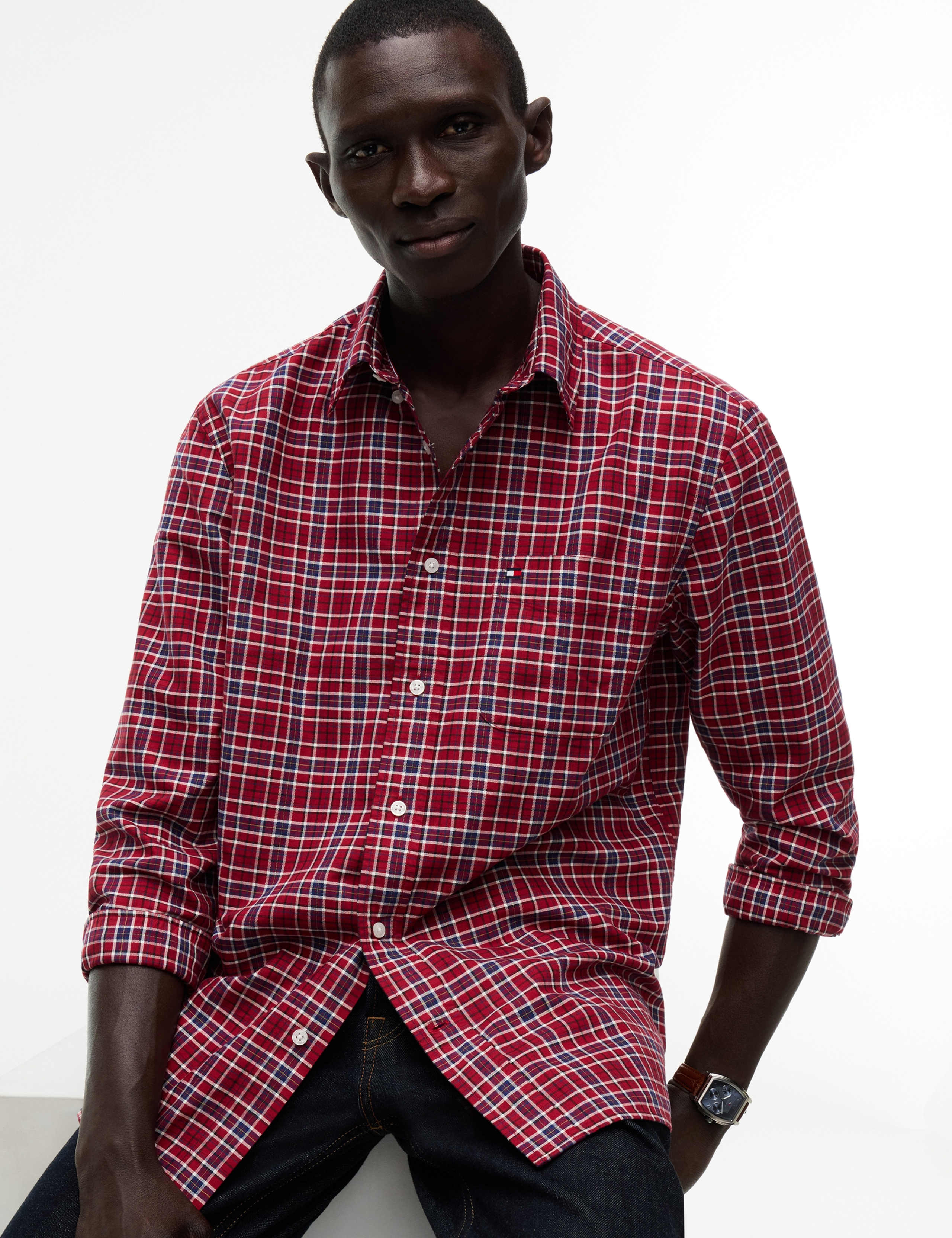 Pure Cotton Tartan Oxford Shirt 3 of 5