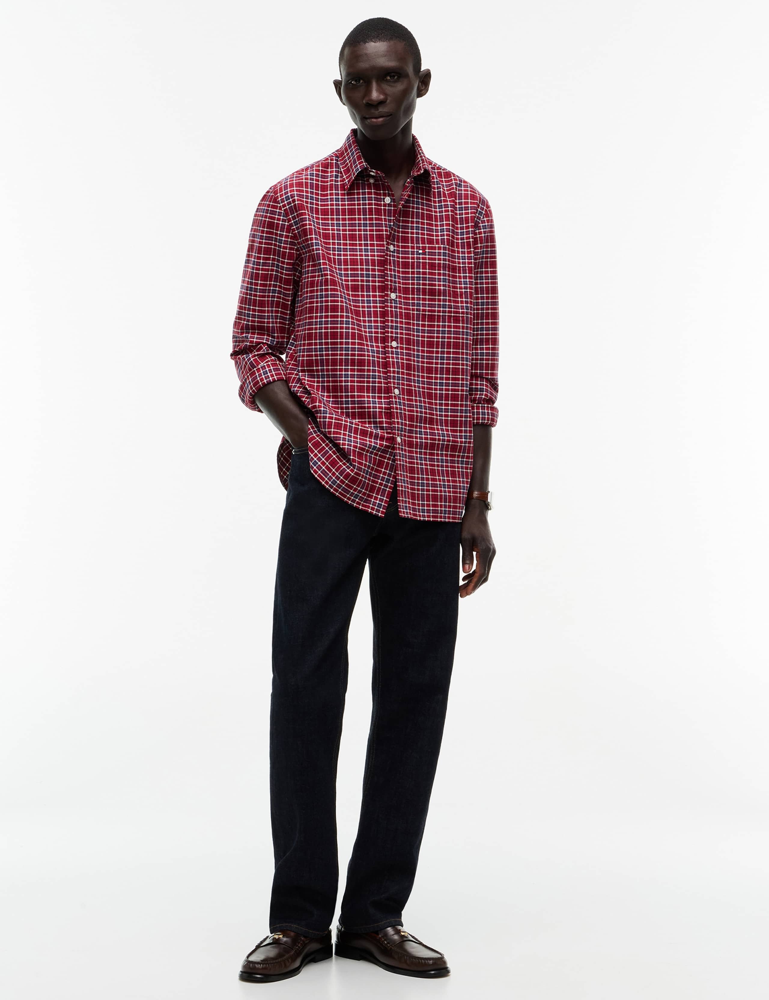 Pure Cotton Tartan Oxford Shirt 5 of 5