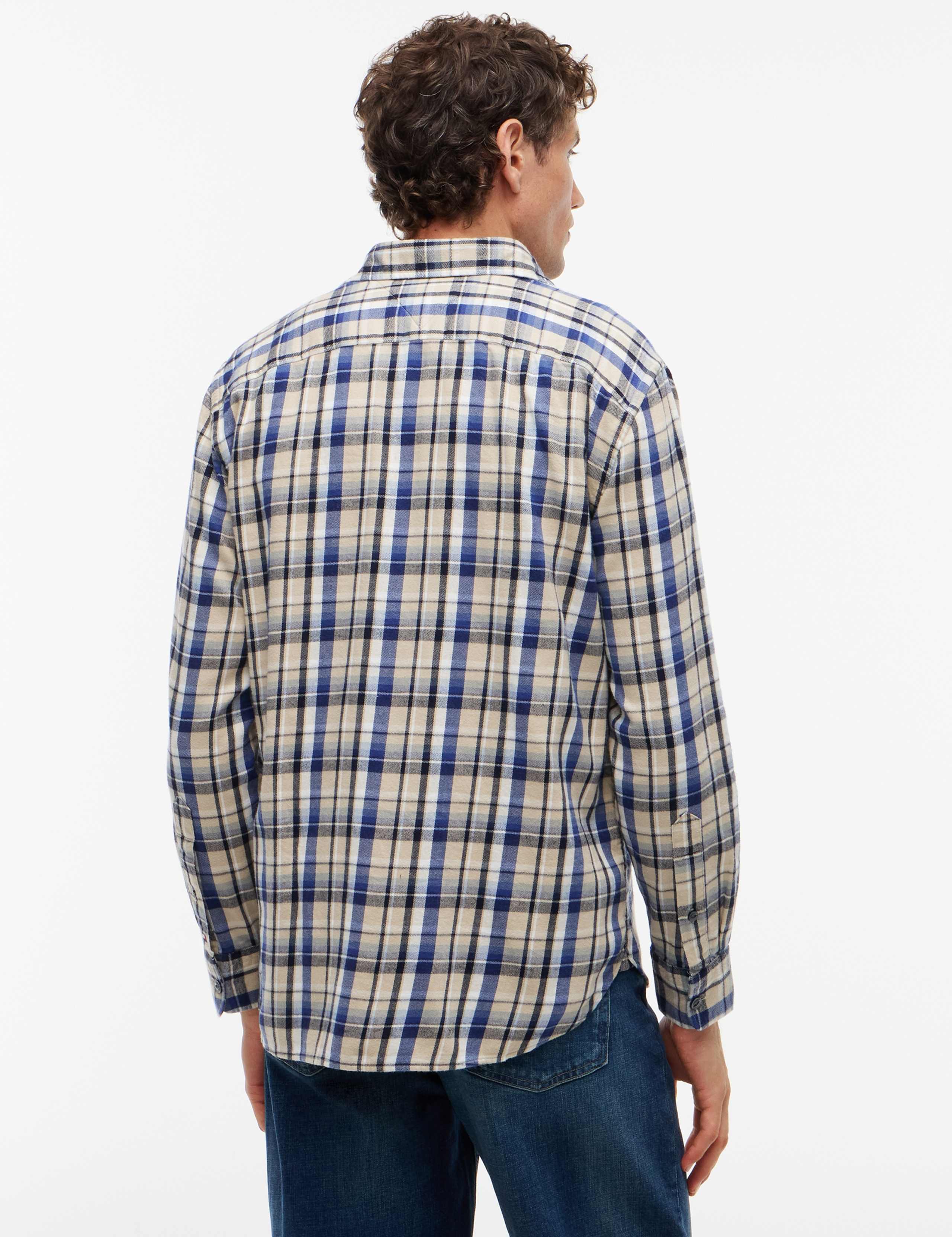 Regular Fit Pure Cotton Check Flannel Shirt 4 of 5