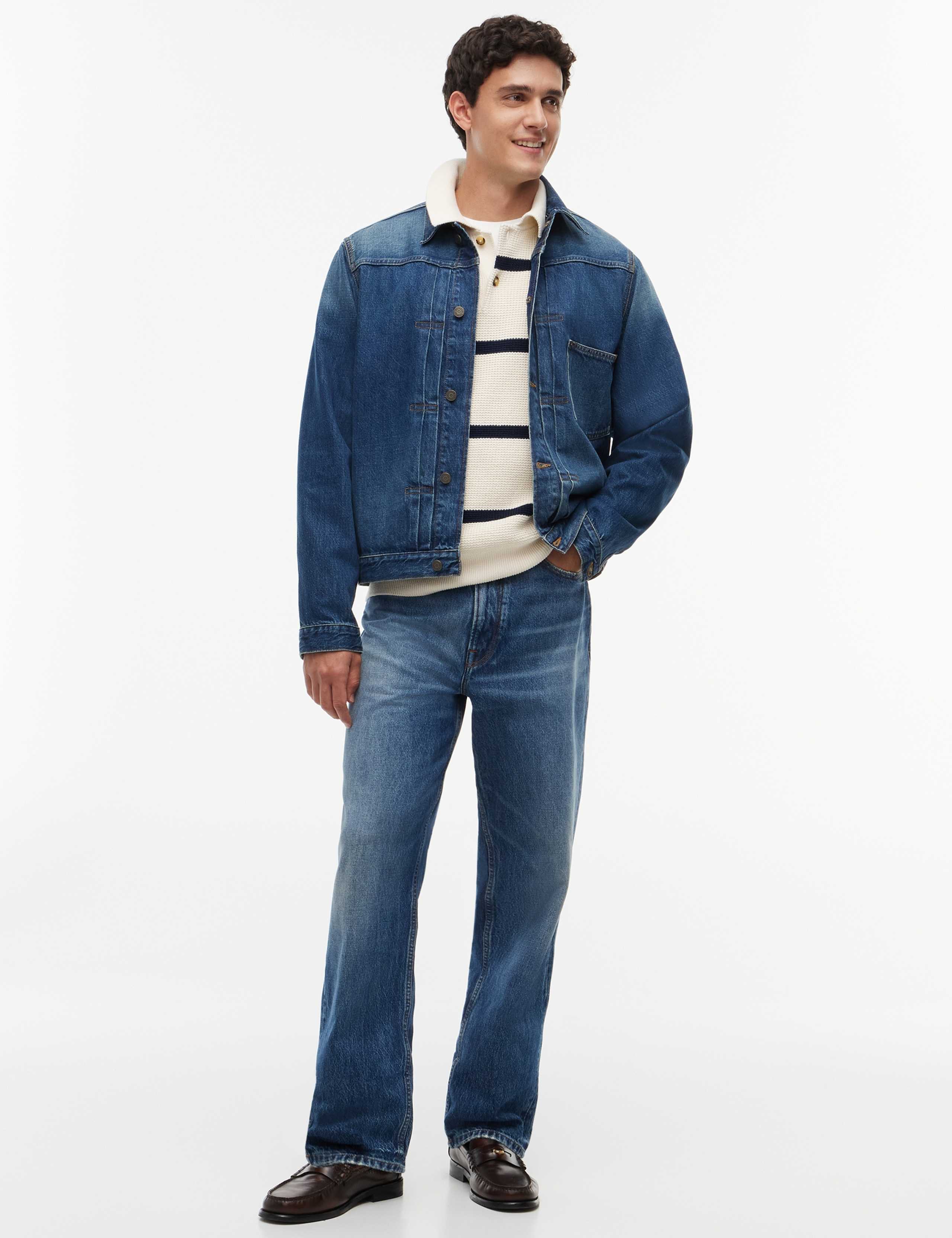 Pure Cotton Waffle Striped Rugby Shirt 3 of 5