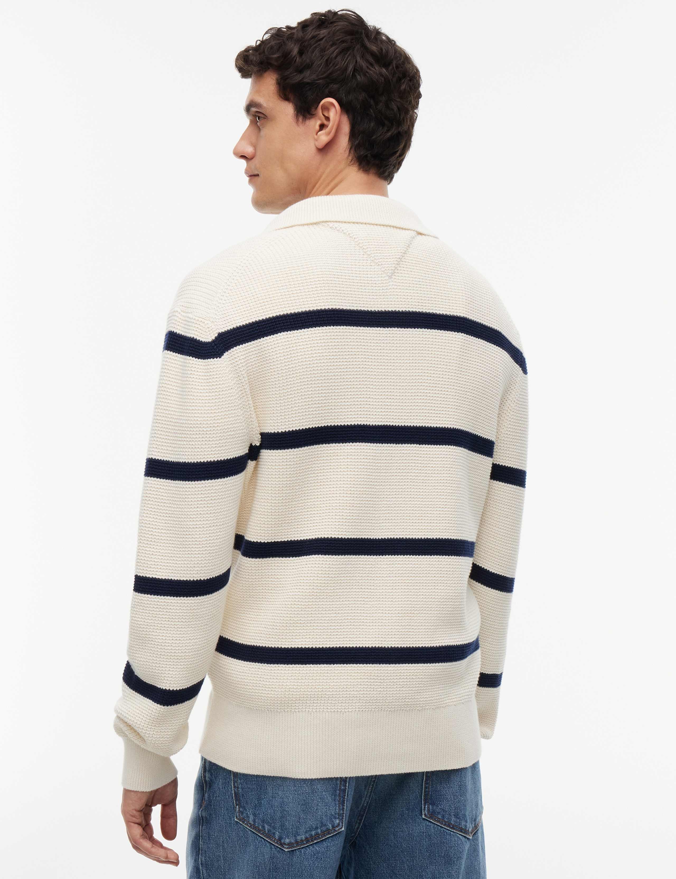 Pure Cotton Waffle Striped Rugby Shirt 4 of 5