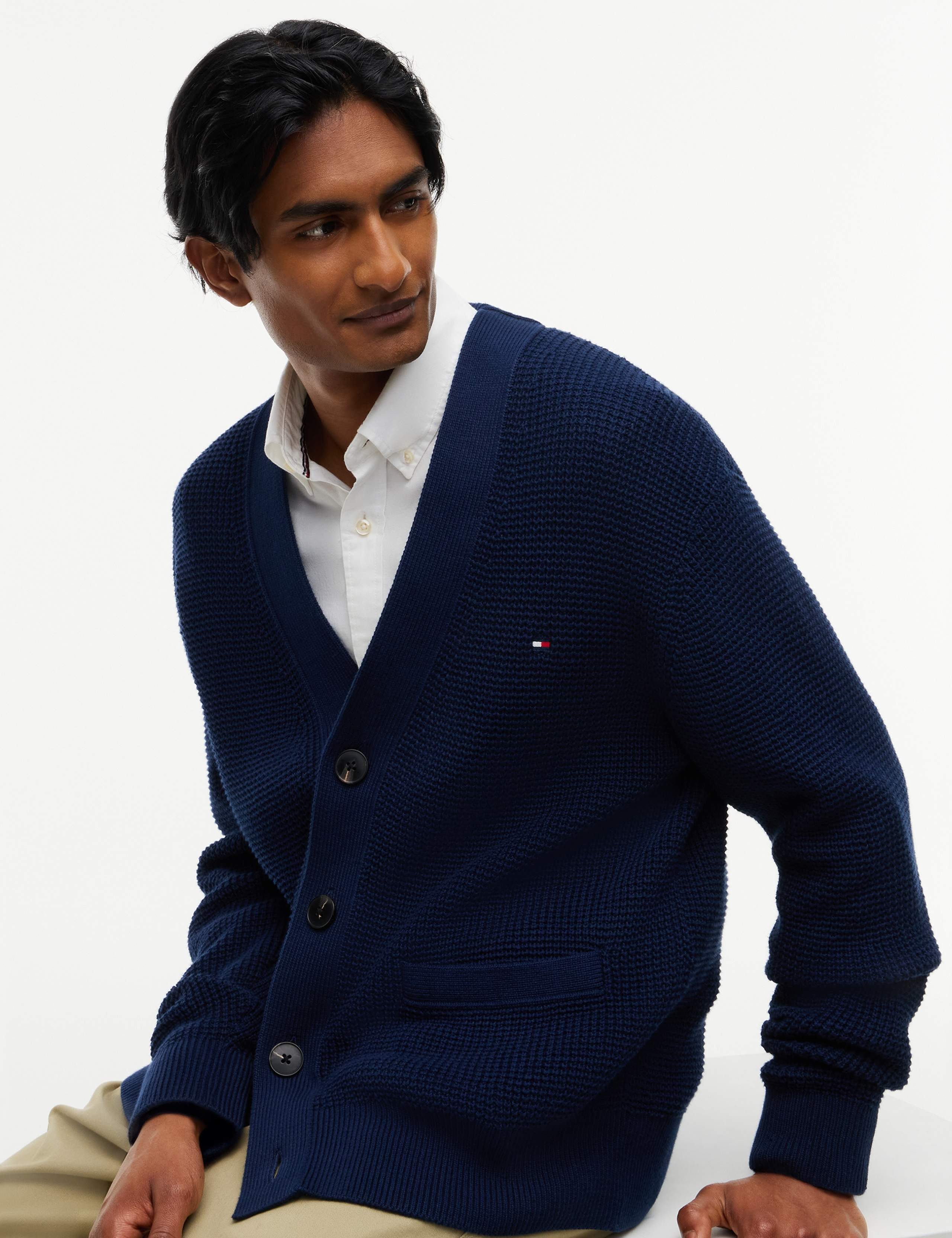 Pure Cotton Waffle Cardigan 5 of 5
