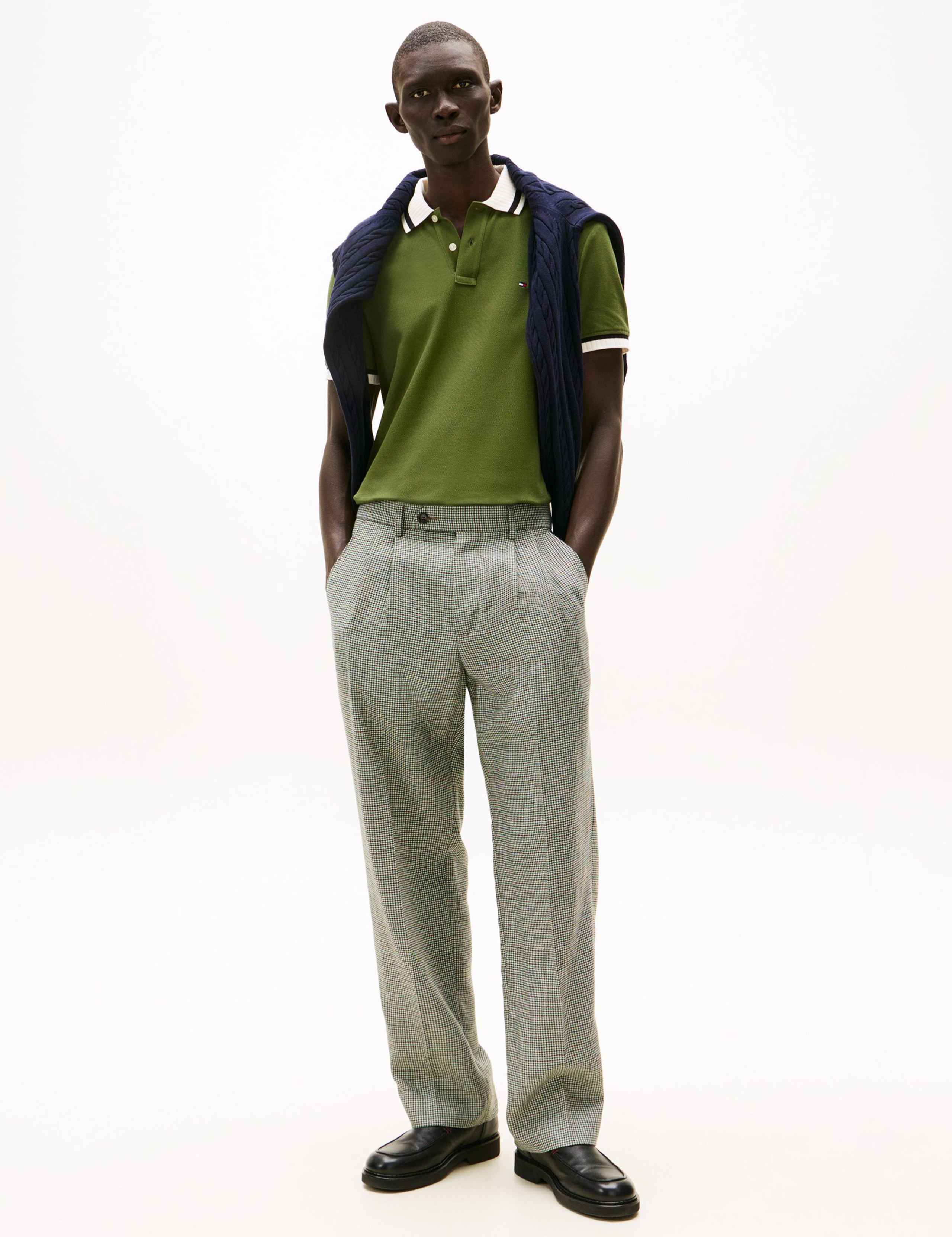 Pure Cotton Pique Knitted Collar Polo Shirt 3 of 5