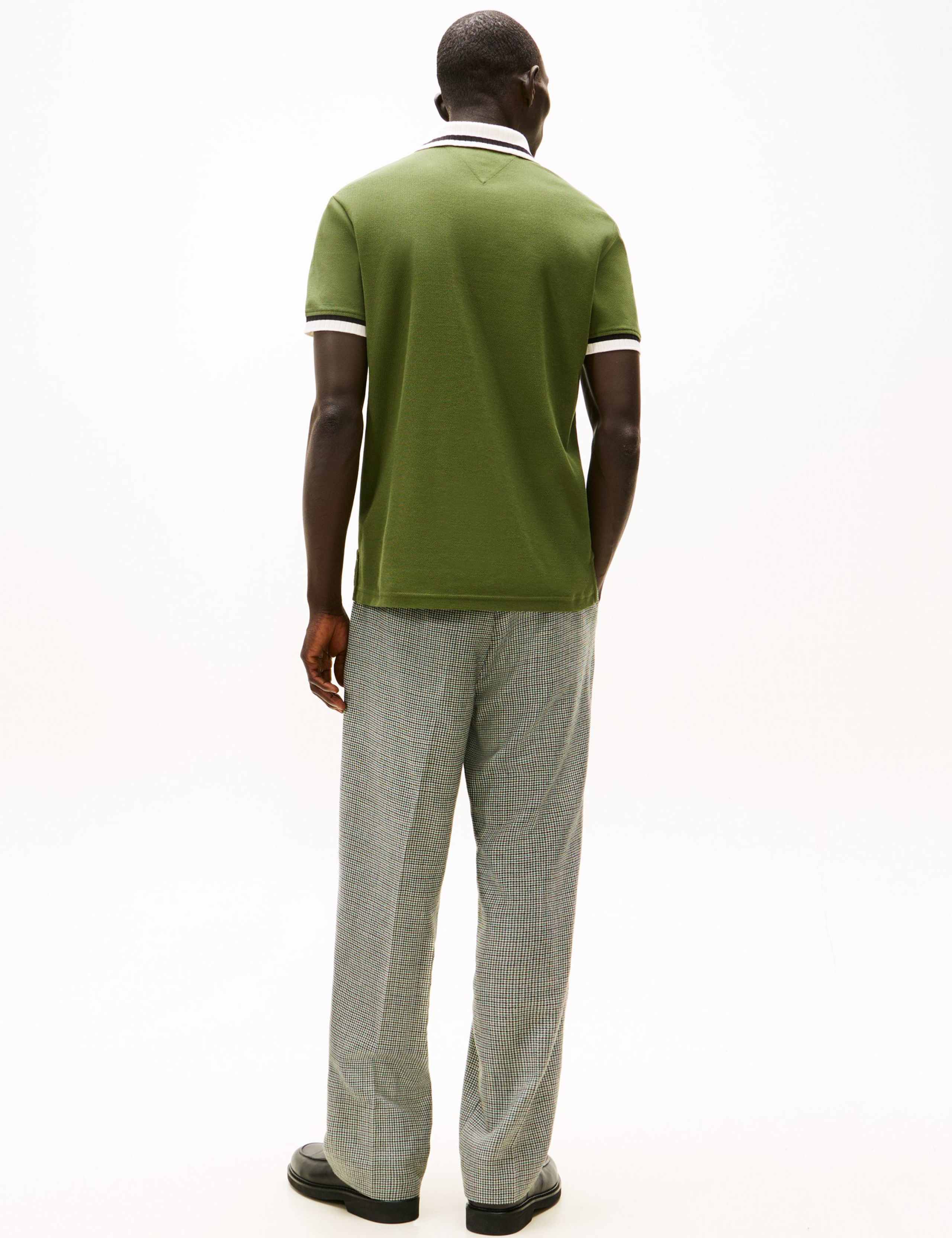 Pure Cotton Pique Knitted Collar Polo Shirt 4 of 5