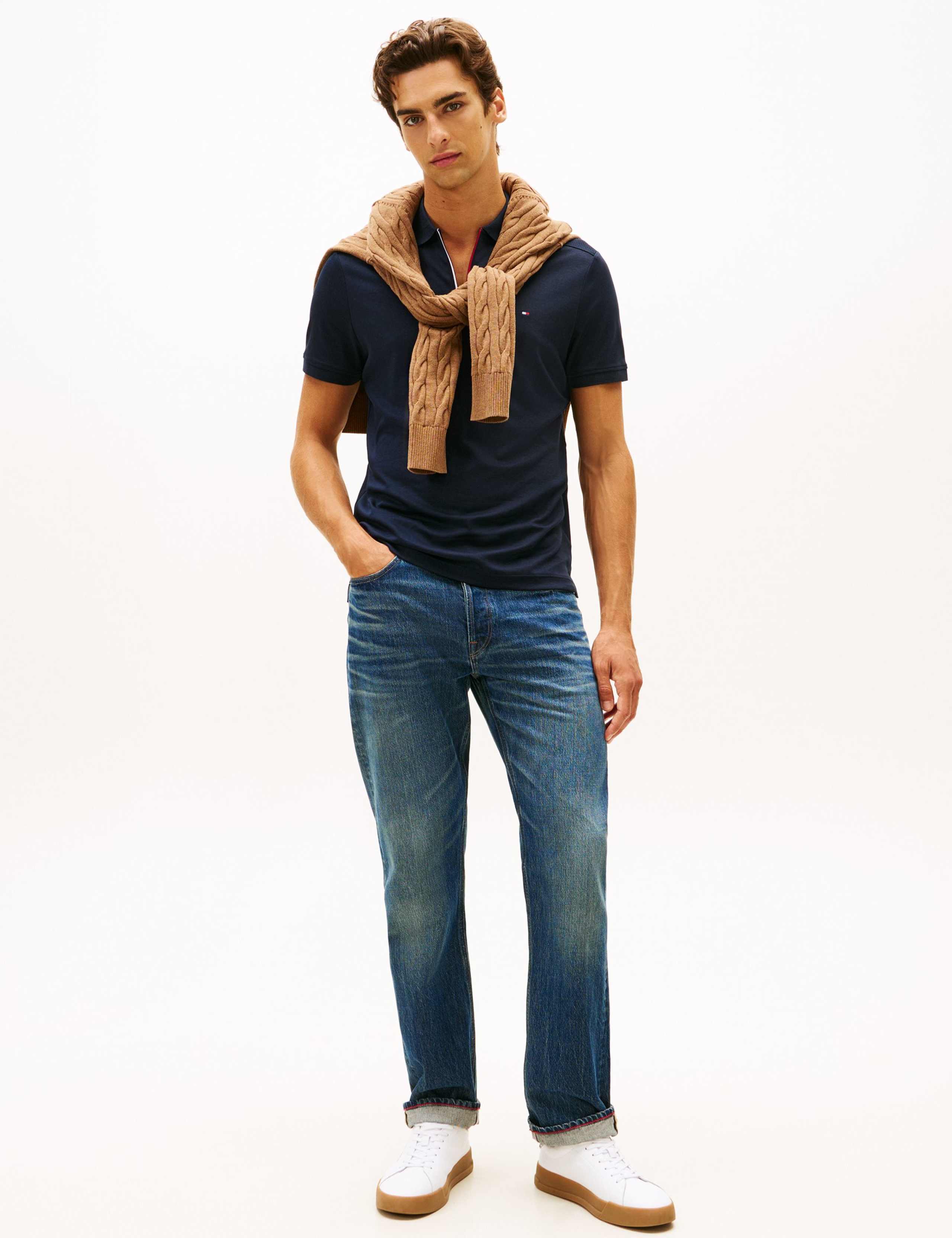 Liquid Pure Cotton Half Zip Polo Shirt 3 of 5