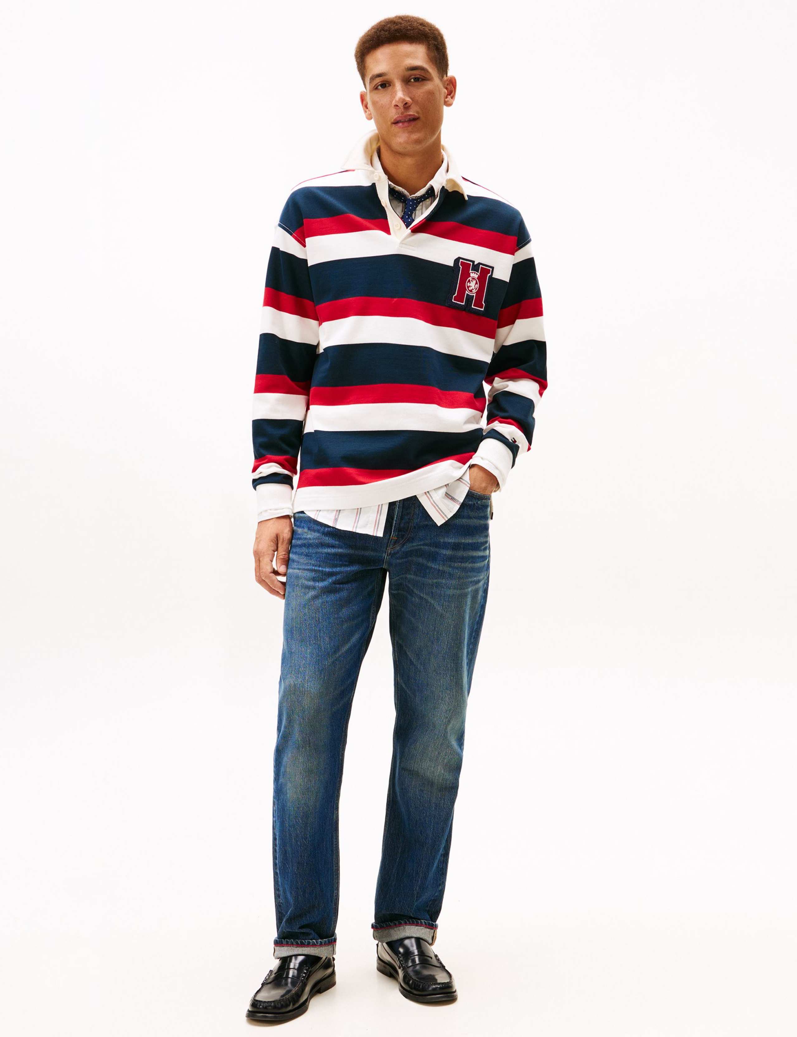 Crest Pure Cotton Striped Rugby Shirt 4 of 5