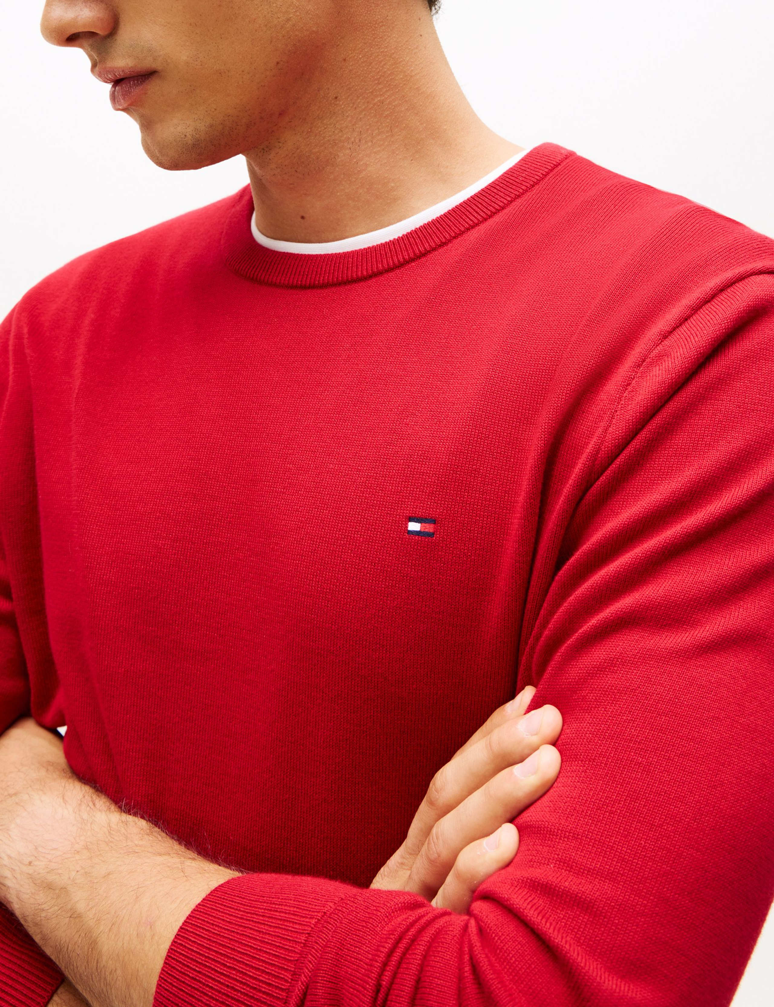 Essential Pure Cotton Crew Neck Jumper 3 of 5