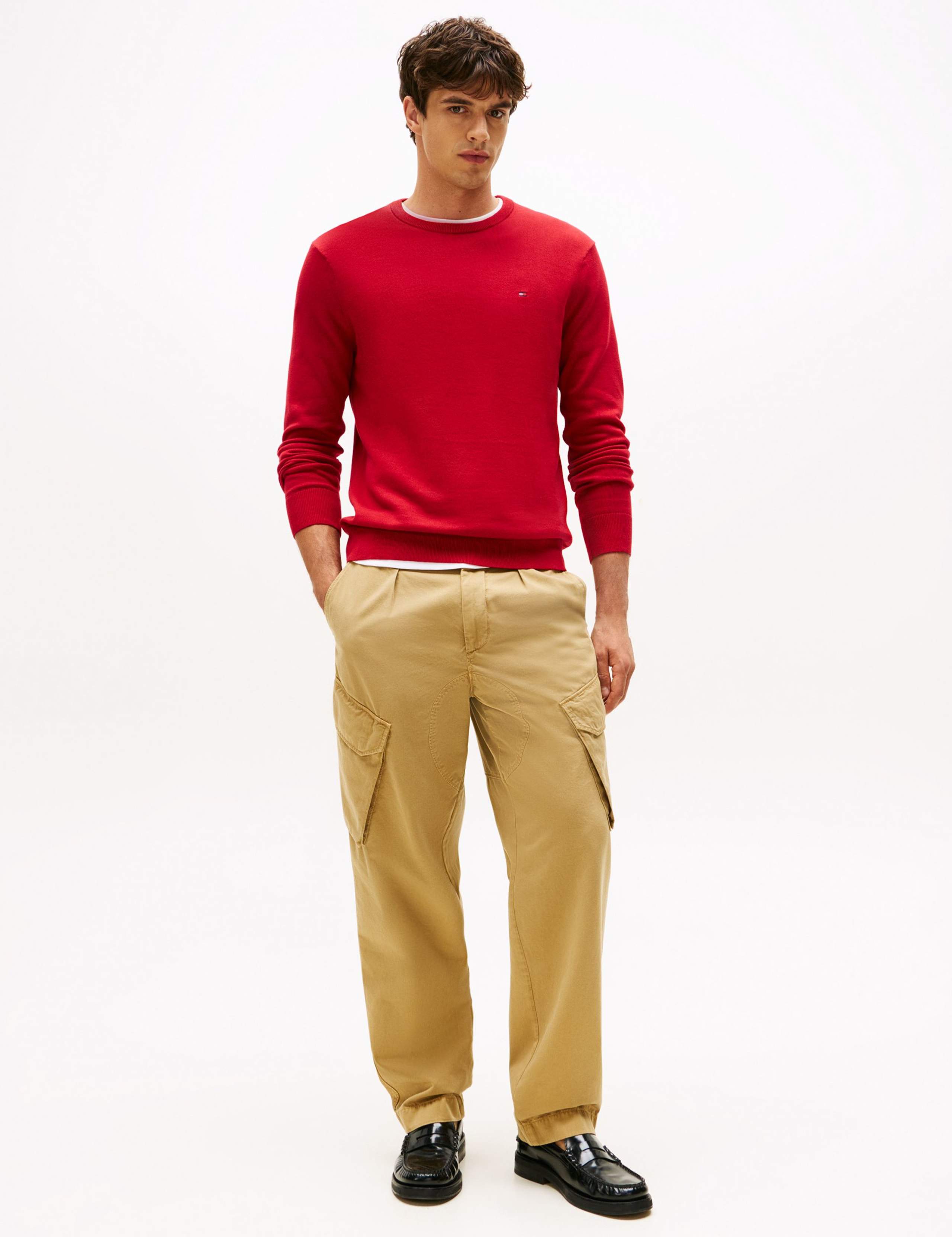 Essential Pure Cotton Crew Neck Jumper 4 of 5