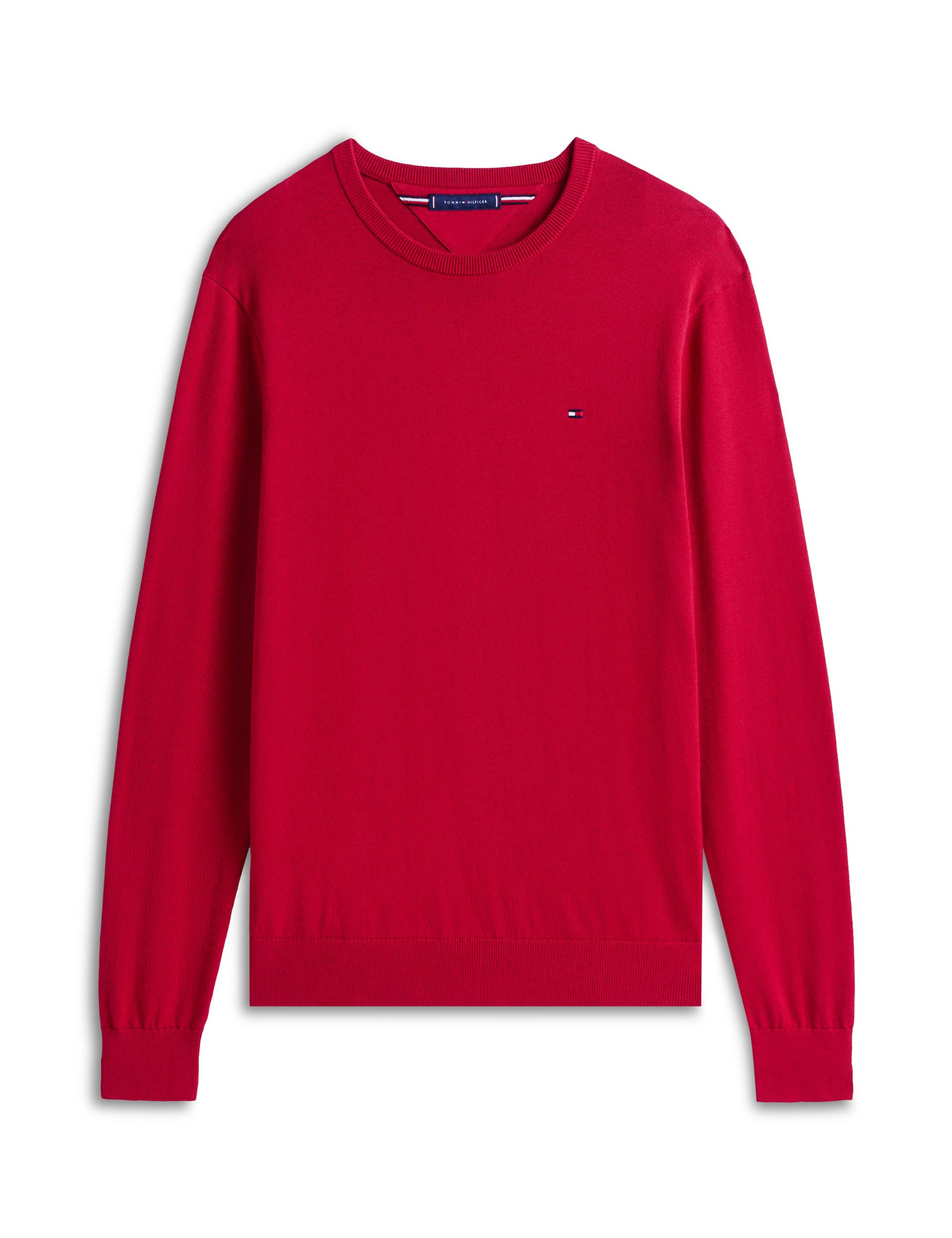 Essential Pure Cotton Crew Neck Jumper 2 of 5