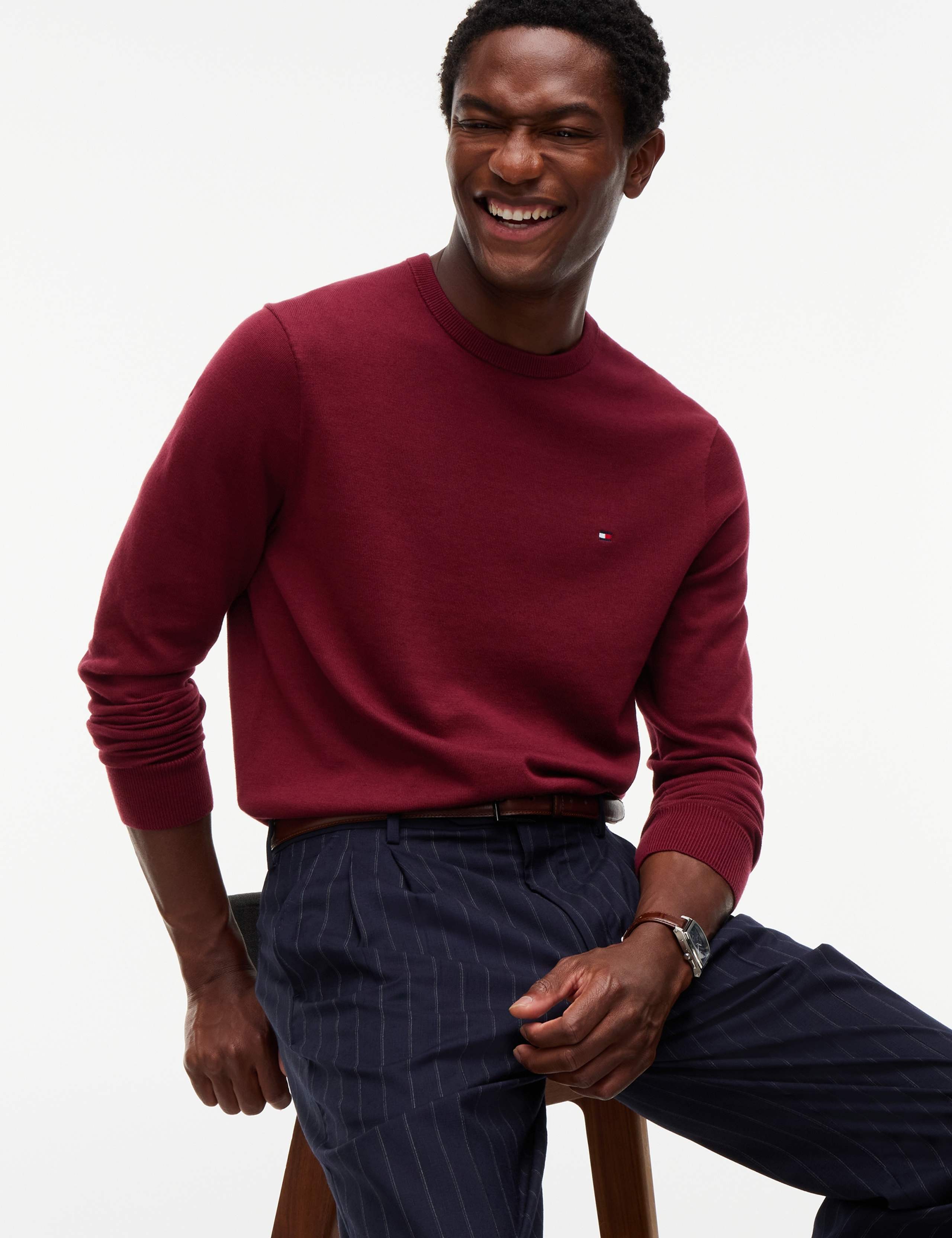 Essential Pure Cotton Crew Neck Jumper 2 of 4
