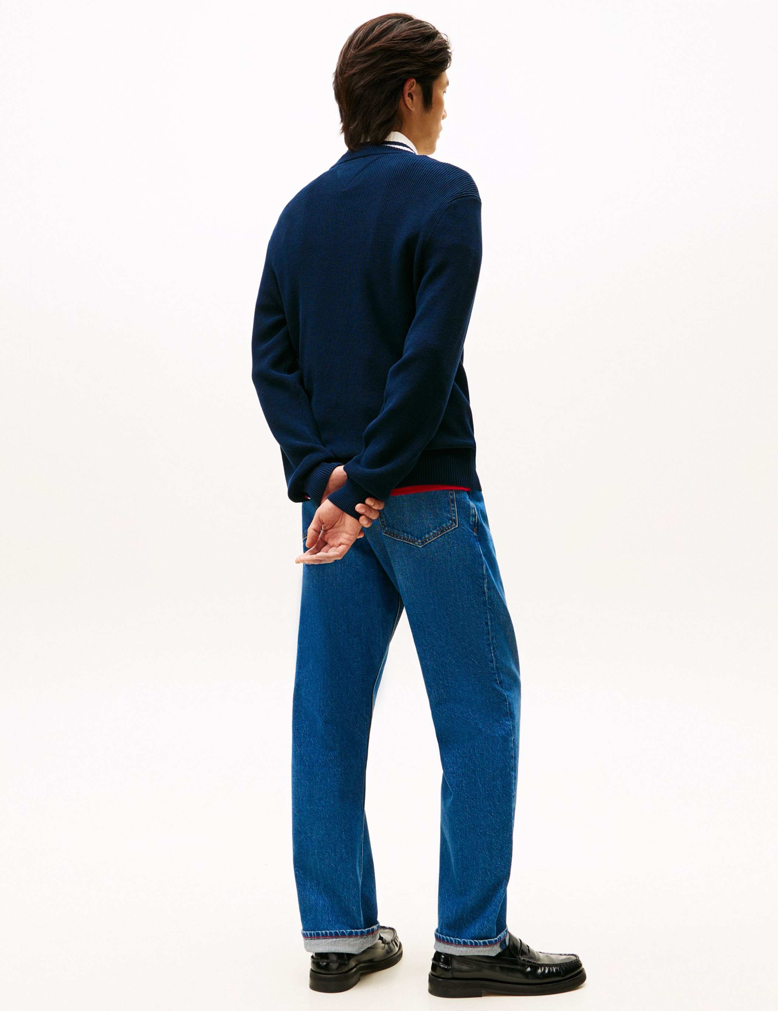 Pure Cotton Logo Jacquard Crew Neck Jumper 4 of 5