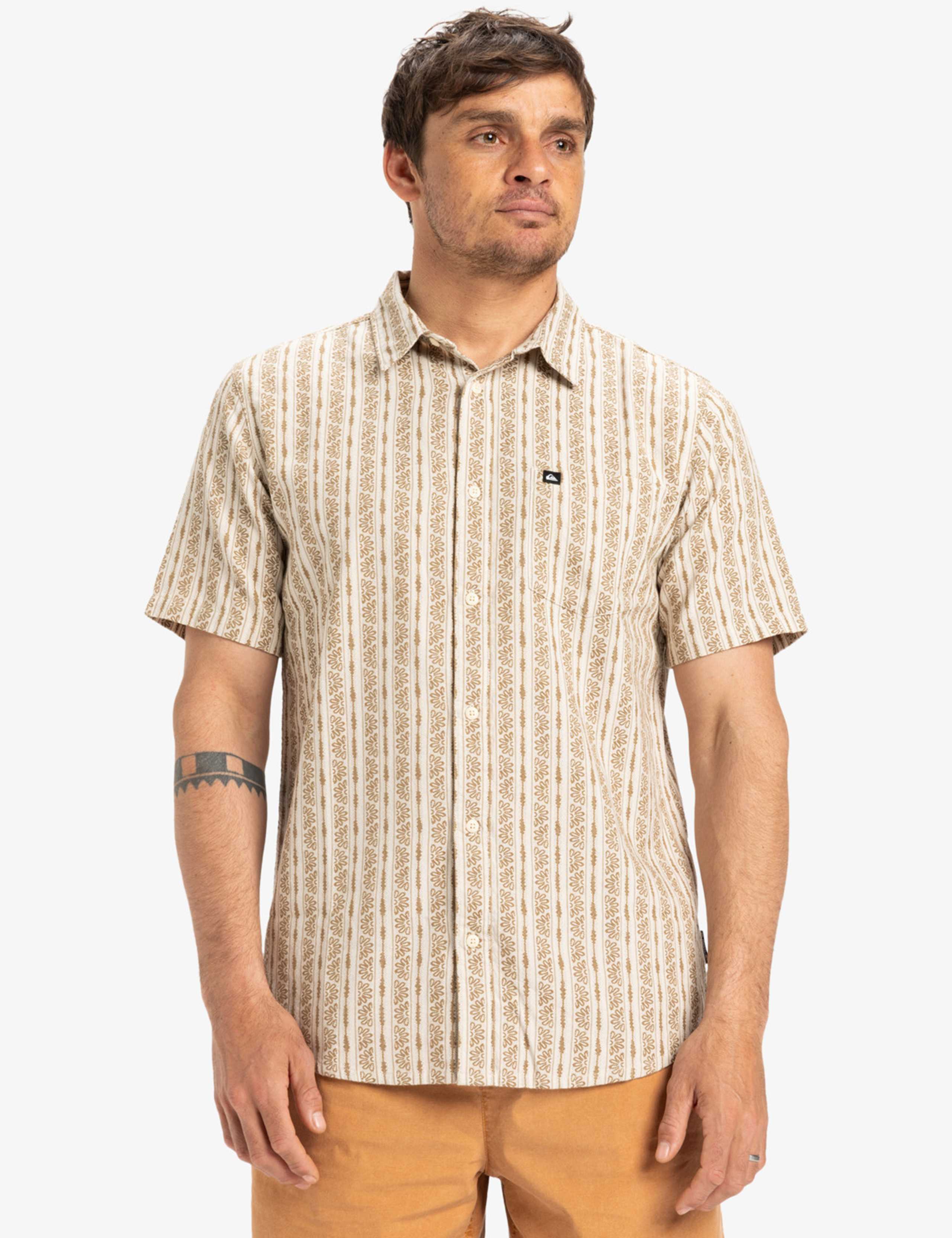 Pure Cotton Floral Striped Shirt 6 of 11