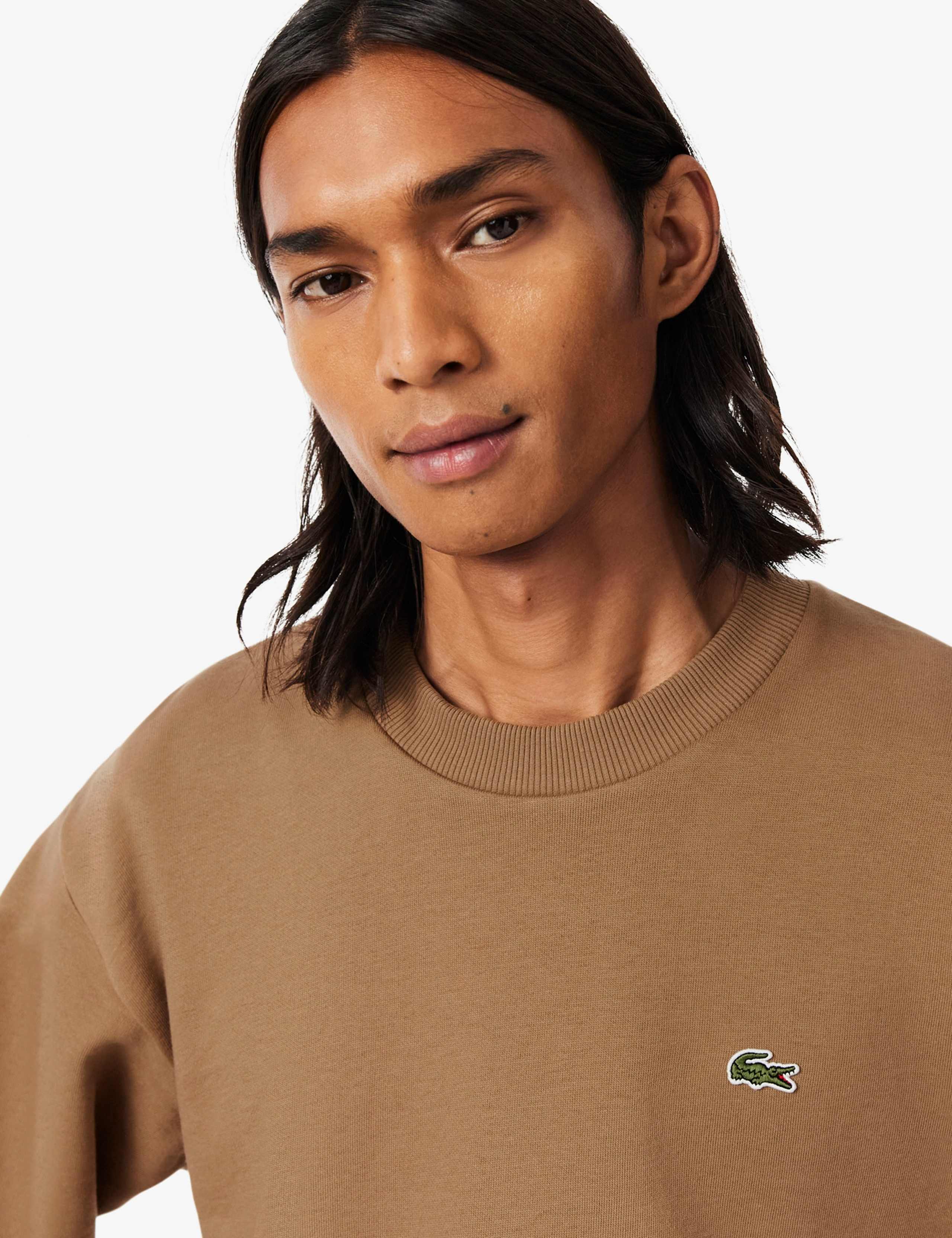Brushed Cotton Fleece Crew Neck Sweatshirt 3 of 7