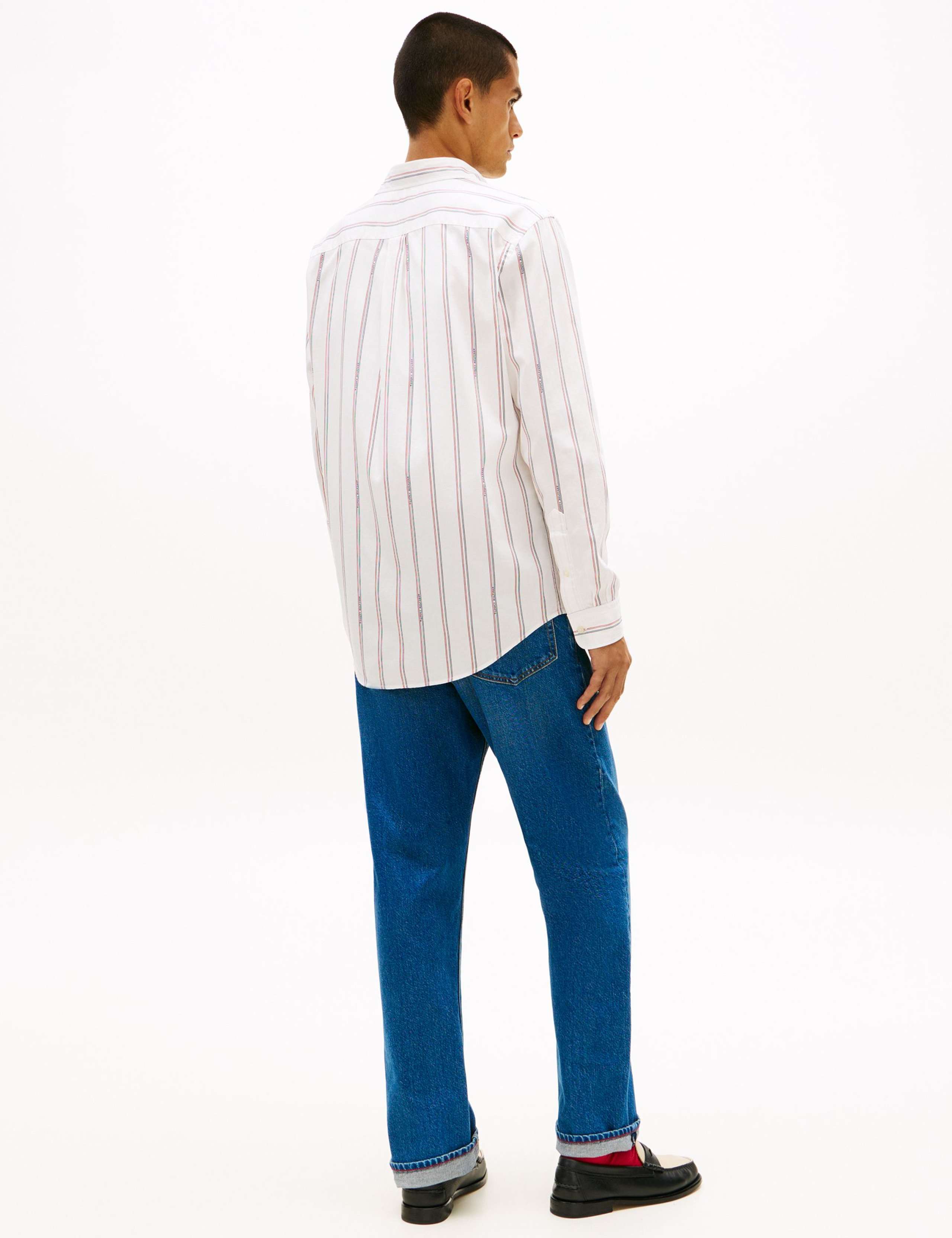 Pure Cotton Jacquard Striped Oxford Shirt 4 of 5