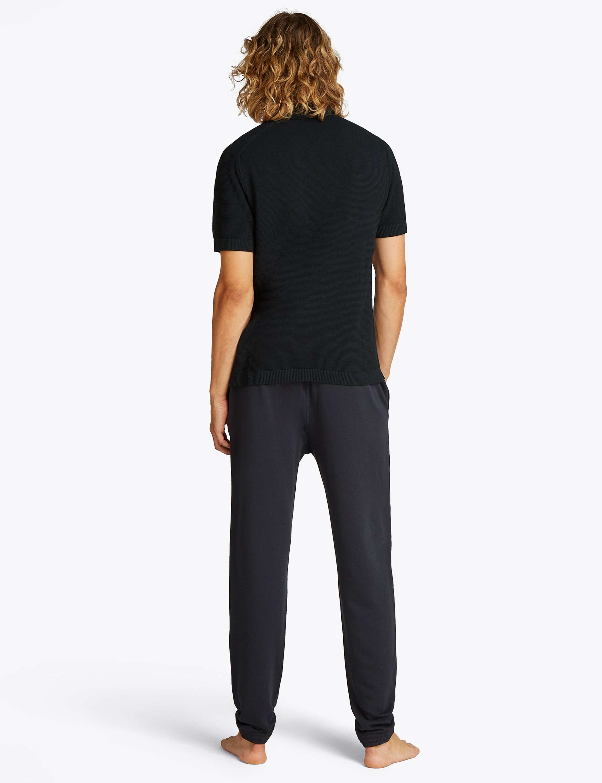 Essential V-Neck Knitted Polo Shirt 3 of 5