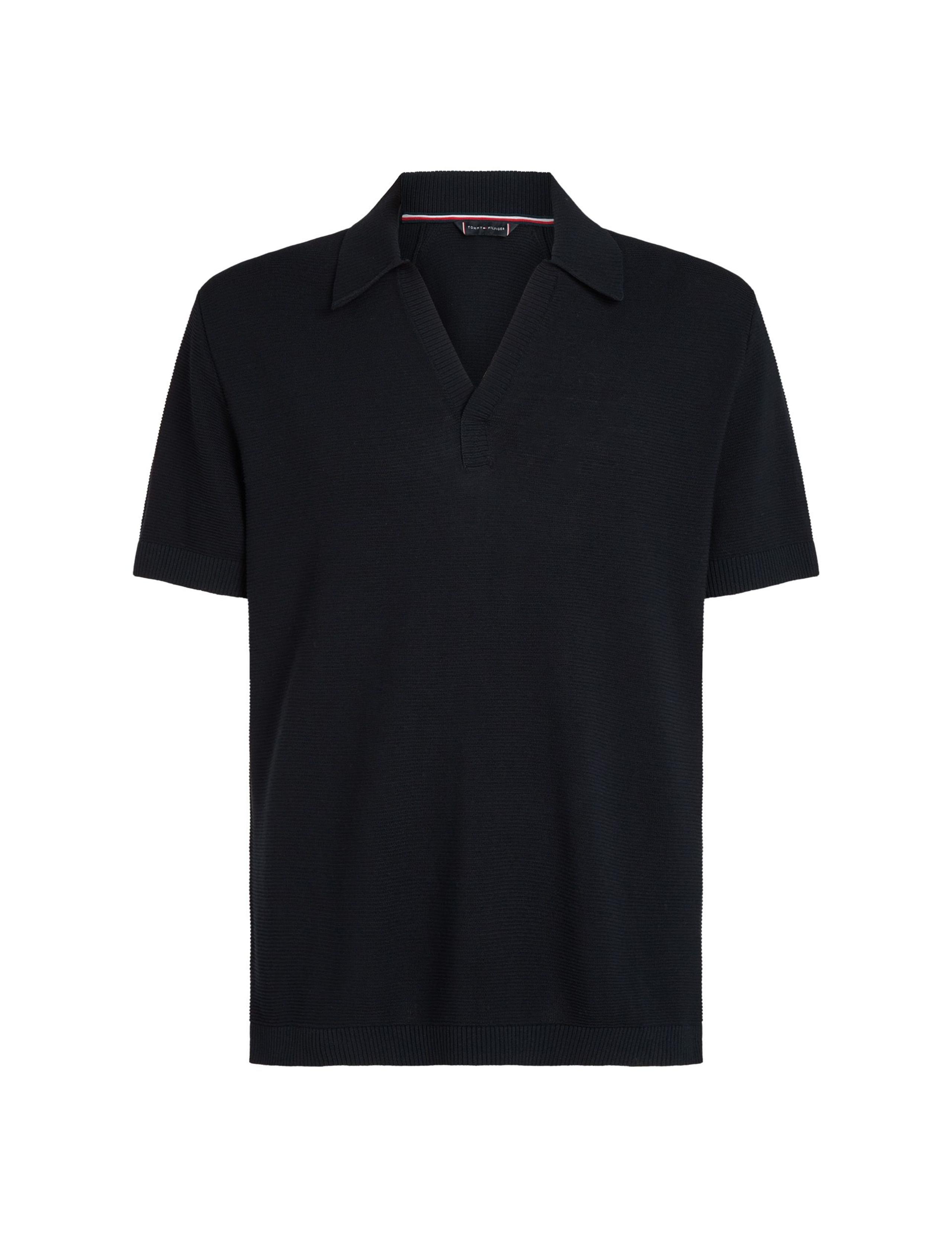 Essential V-Neck Knitted Polo Shirt 2 of 5
