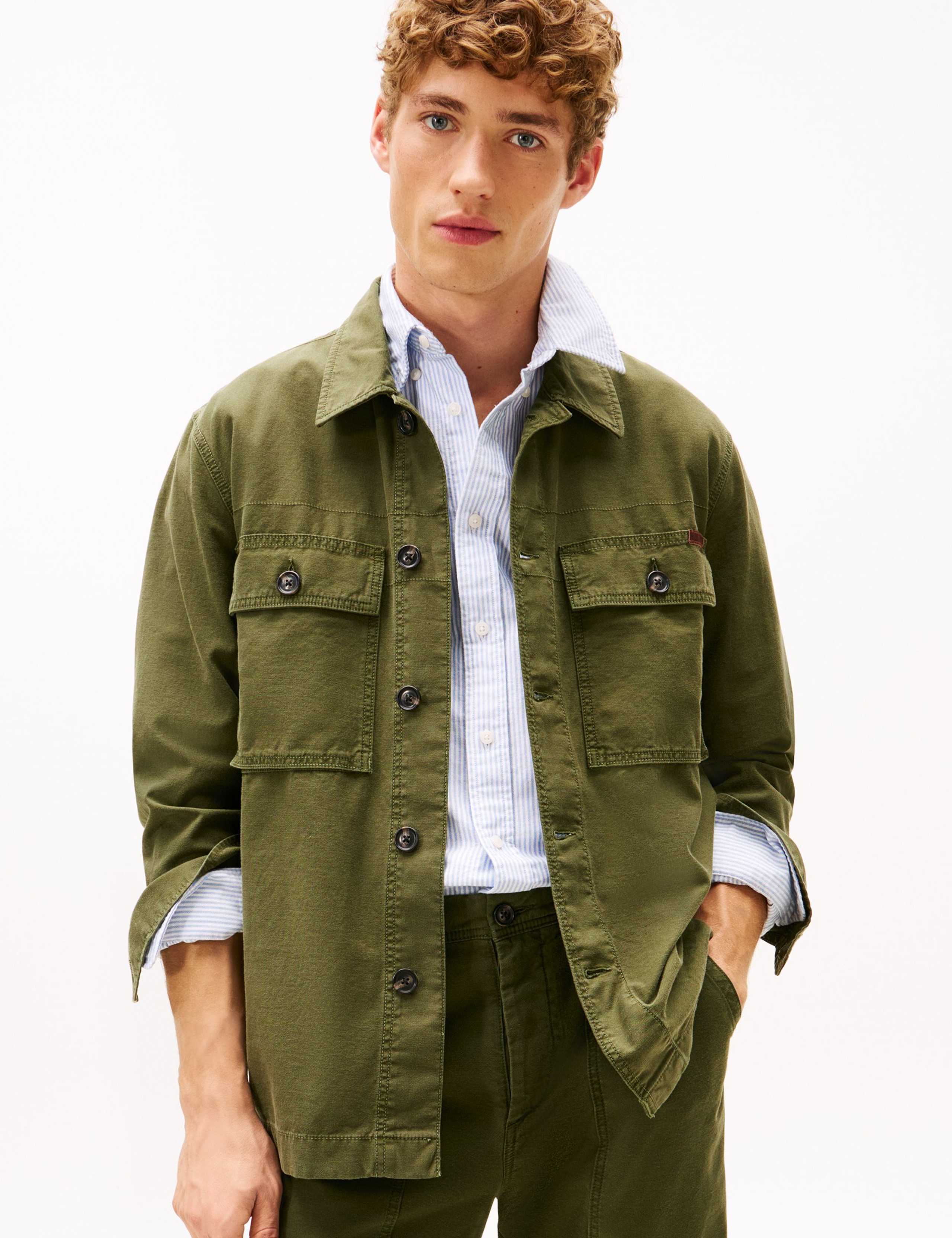 Pure Cotton Garment Dyed Utility Shacket 1 of 5