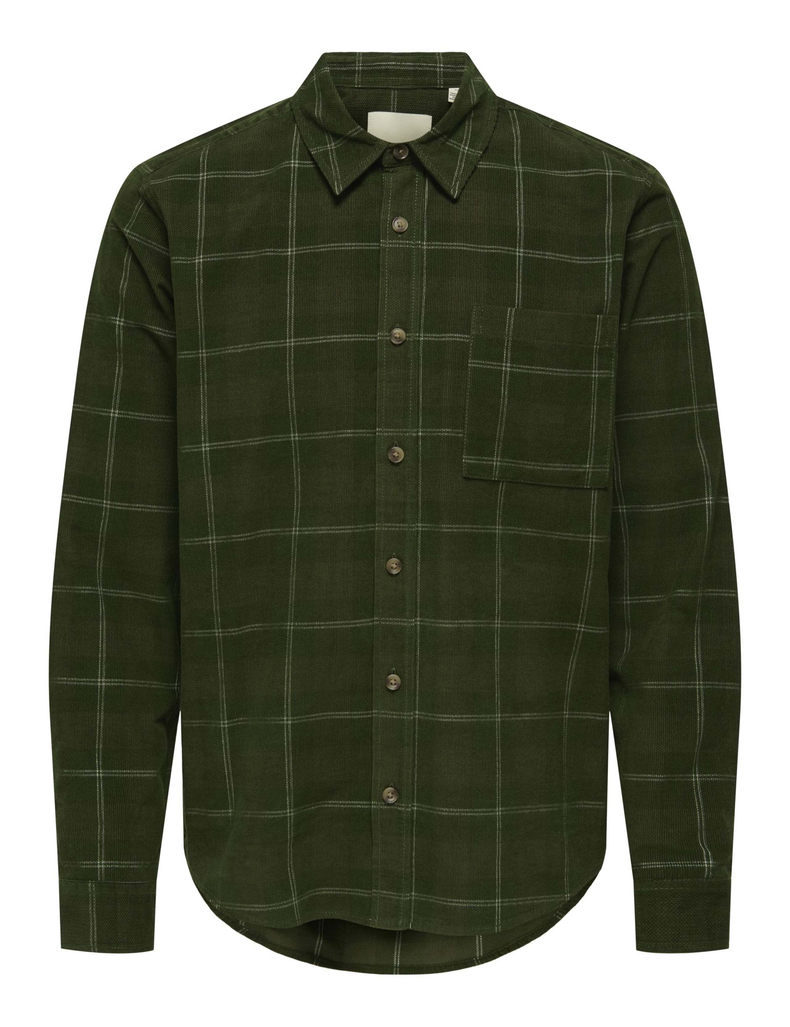 Regular Fit Corduroy Checked Shirt 1 of 2