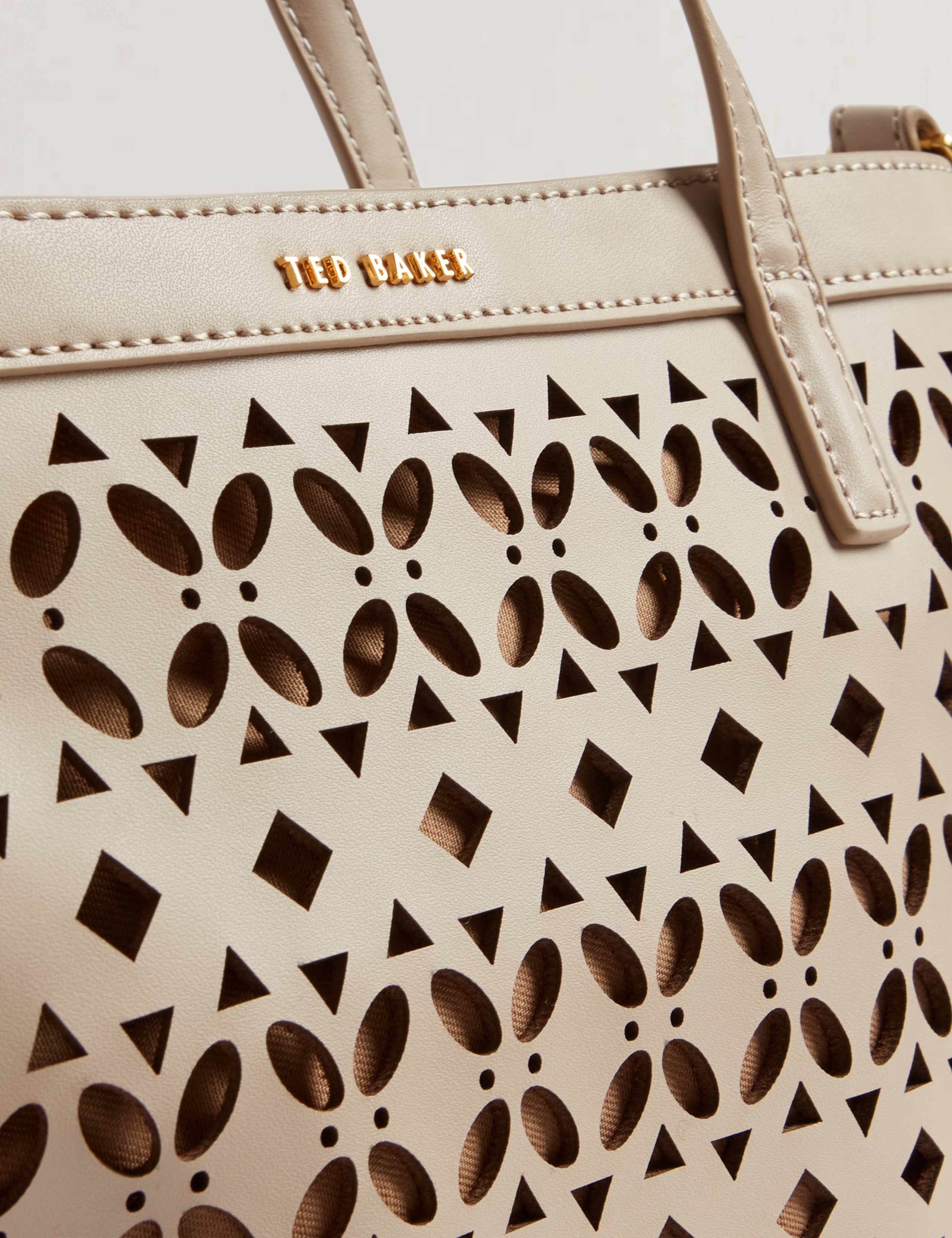 Leather Cutwork Patterned Mini Tote Bag 3 of 5