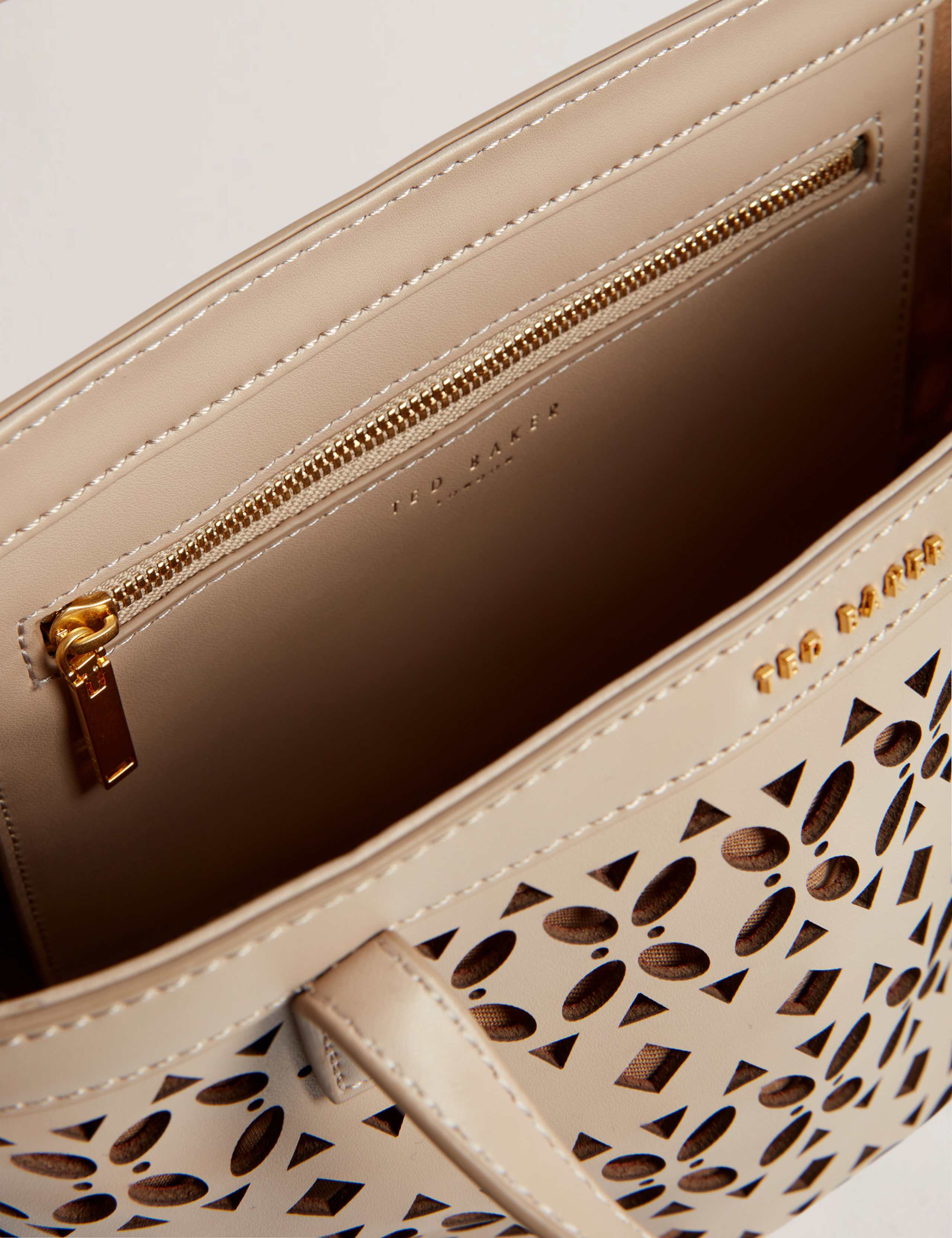 Leather Cutwork Patterned Mini Tote Bag 4 of 5
