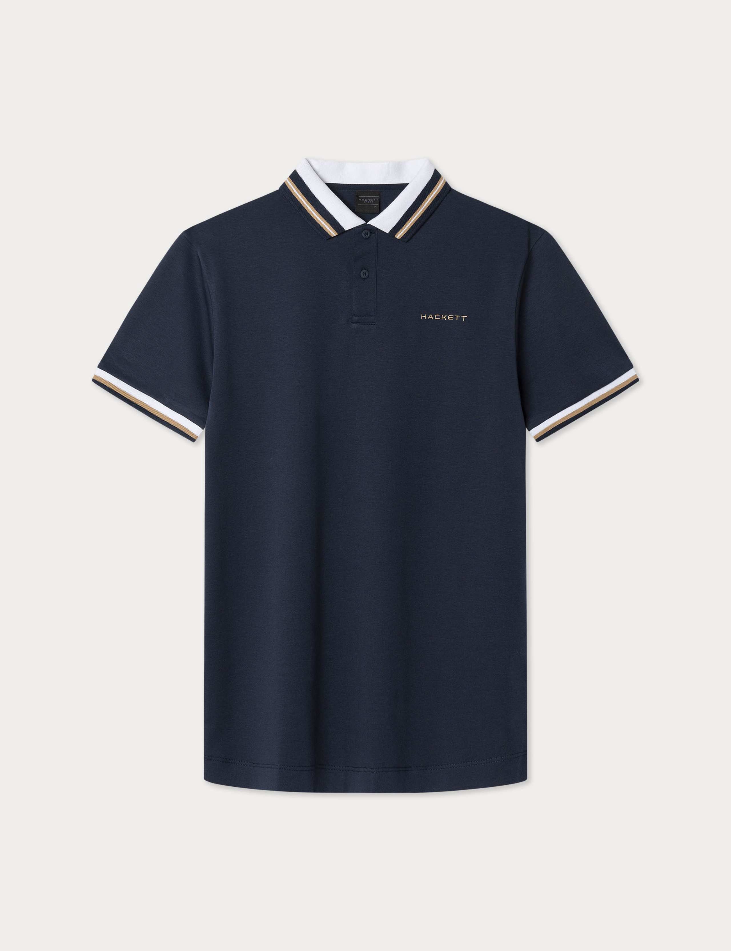 Pure Cotton Tipped Polo Shirt 1 of 2
