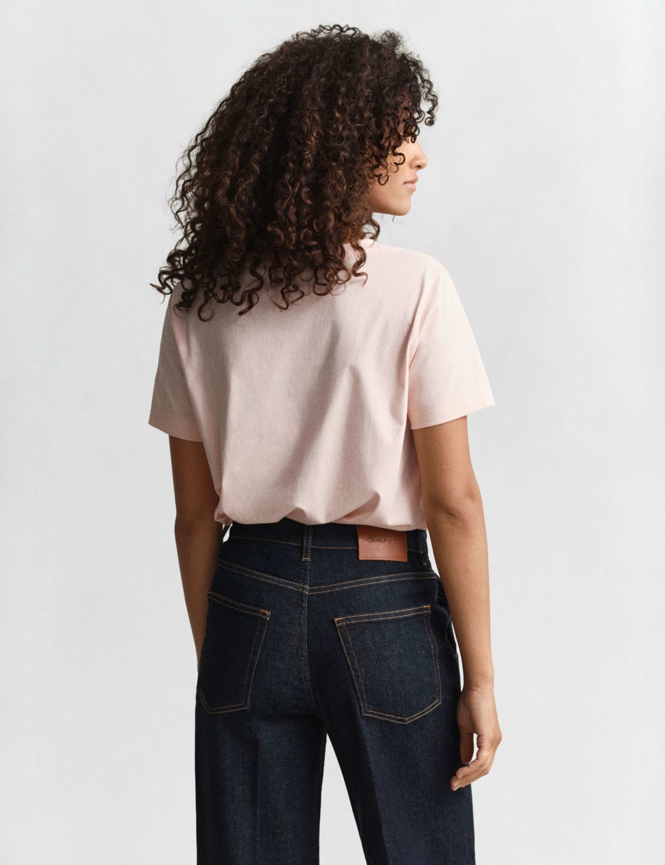 Pure Cotton V-Neck Shield Logo T-Shirt 4 of 4