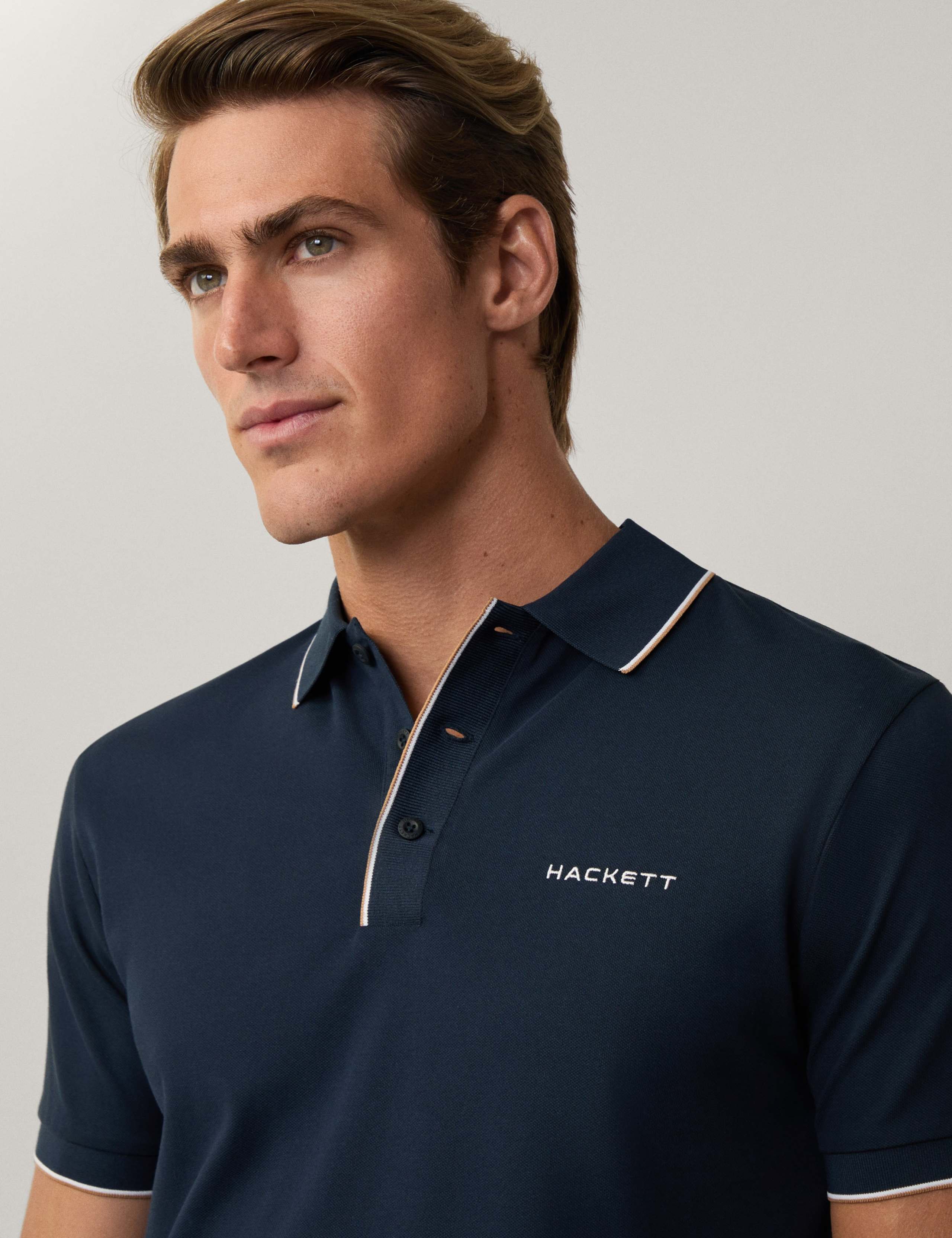 Cotton Rich Tipped Polo Shirt 3 of 5