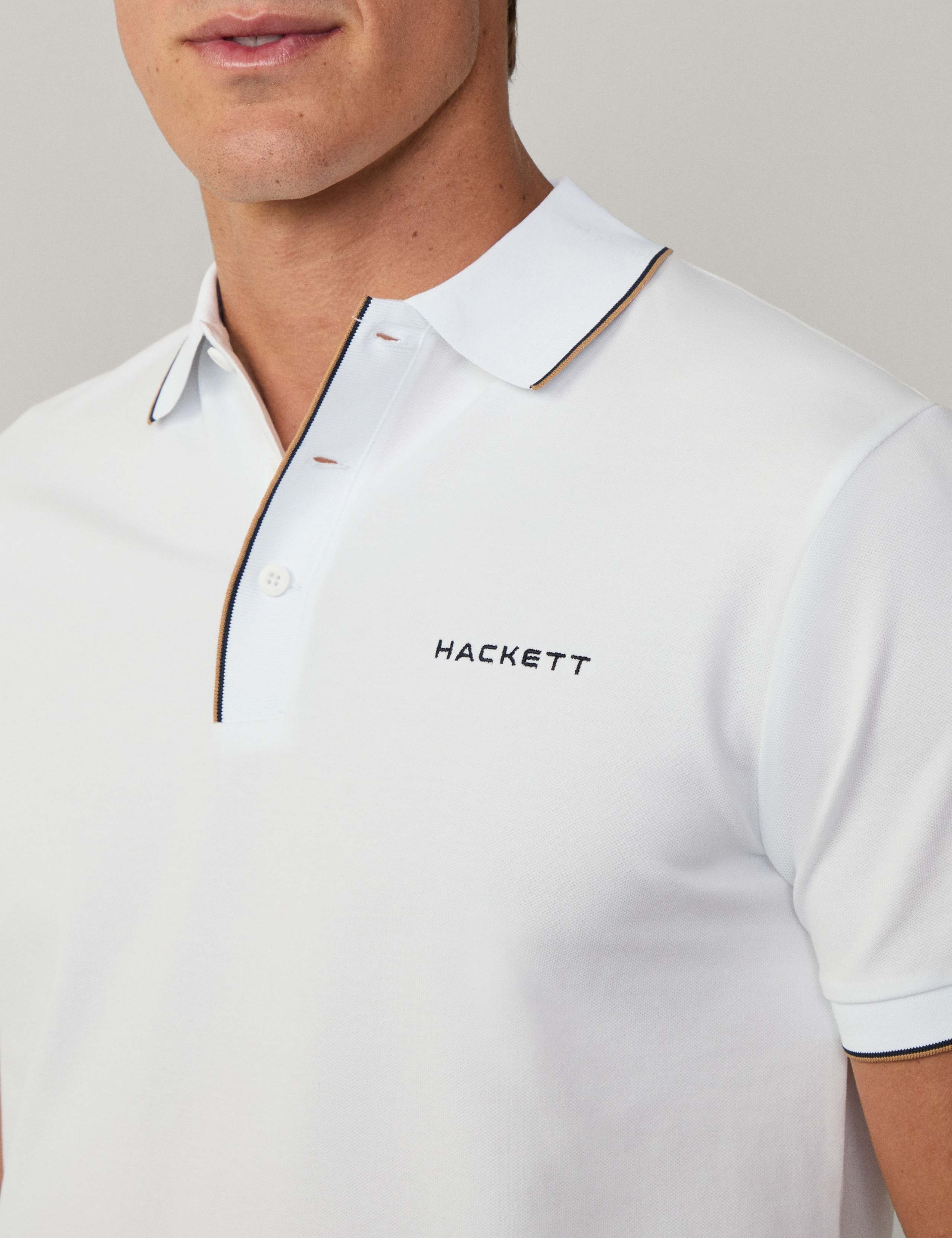 Cotton Rich Tipped Polo Shirt 3 of 5