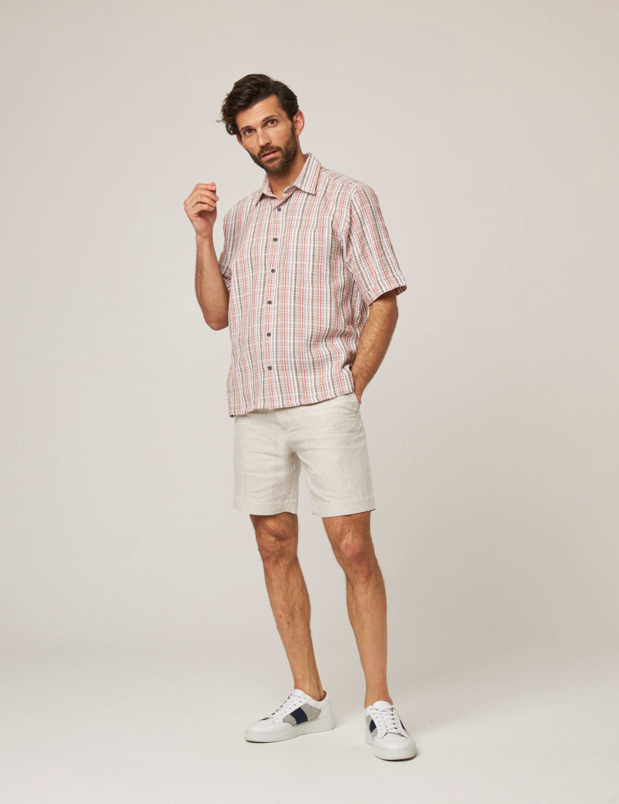 Pure Cotton Striped Beach Shirt 3 of 6