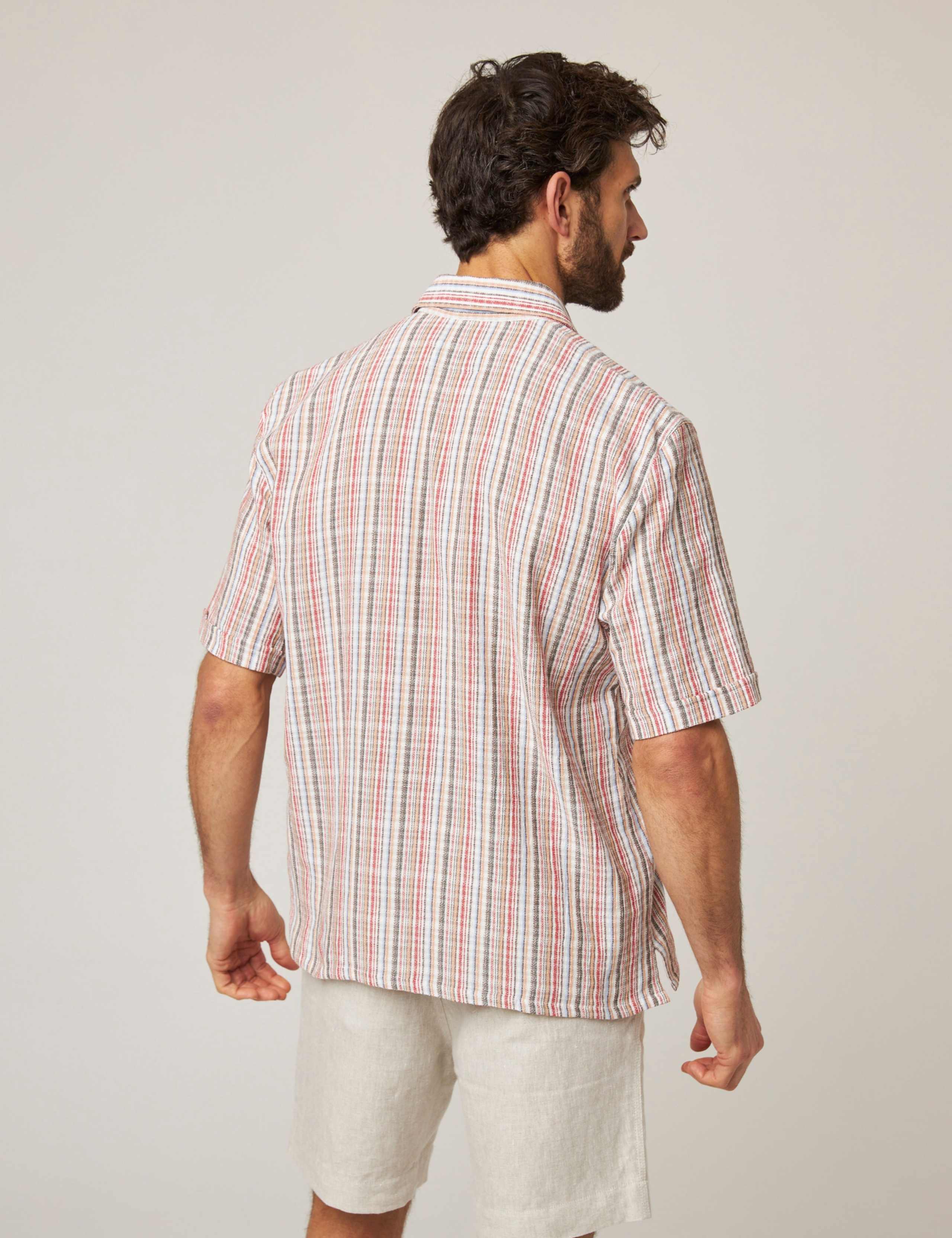 Pure Cotton Striped Beach Shirt 4 of 6