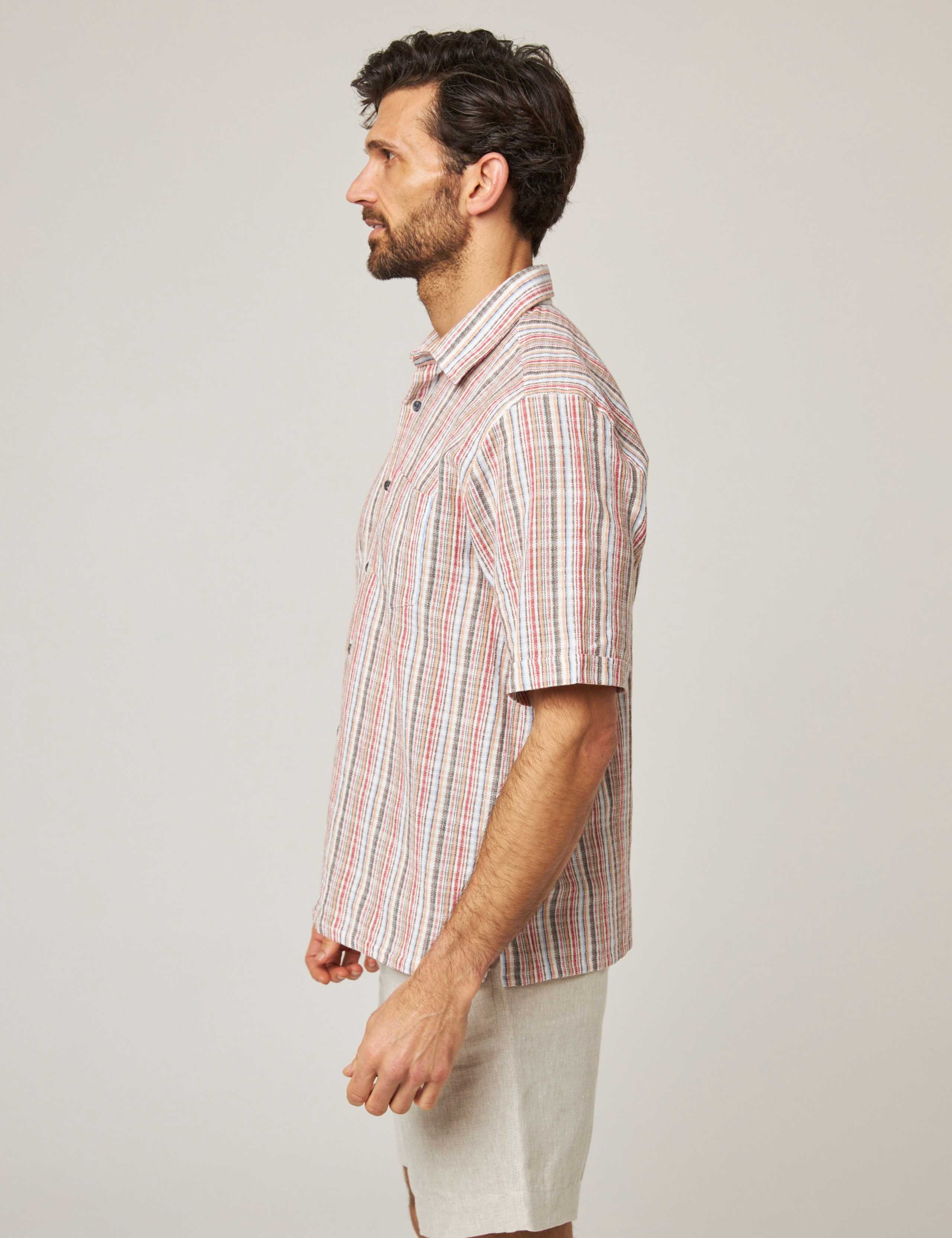 Pure Cotton Striped Beach Shirt 5 of 6