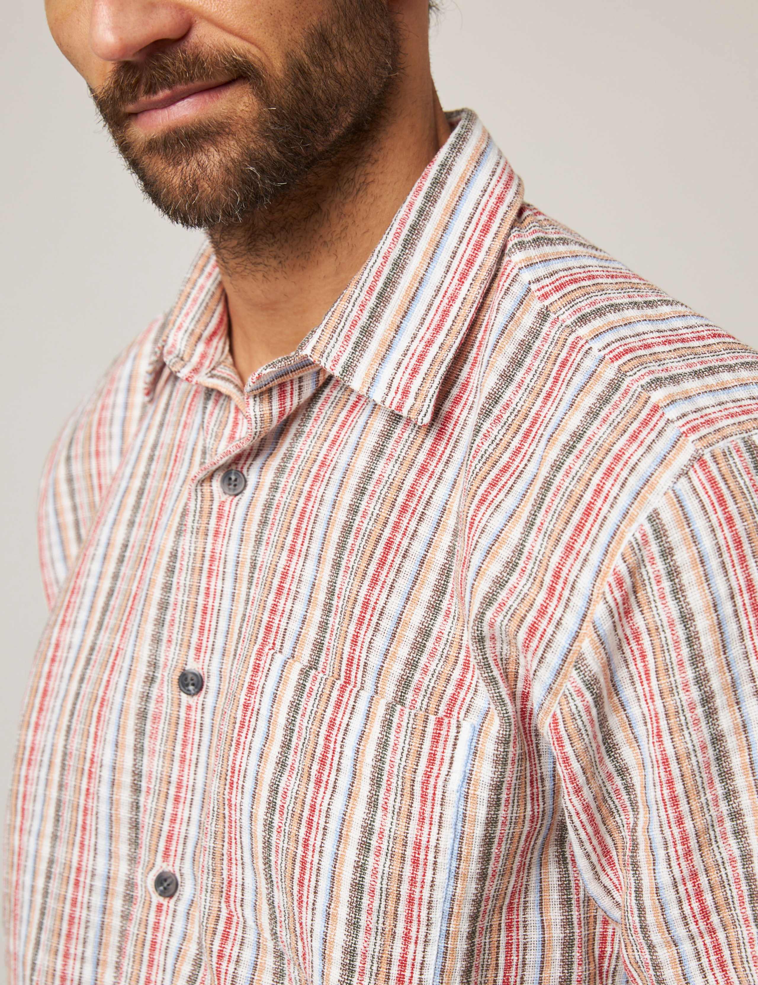 Pure Cotton Striped Beach Shirt 6 of 6