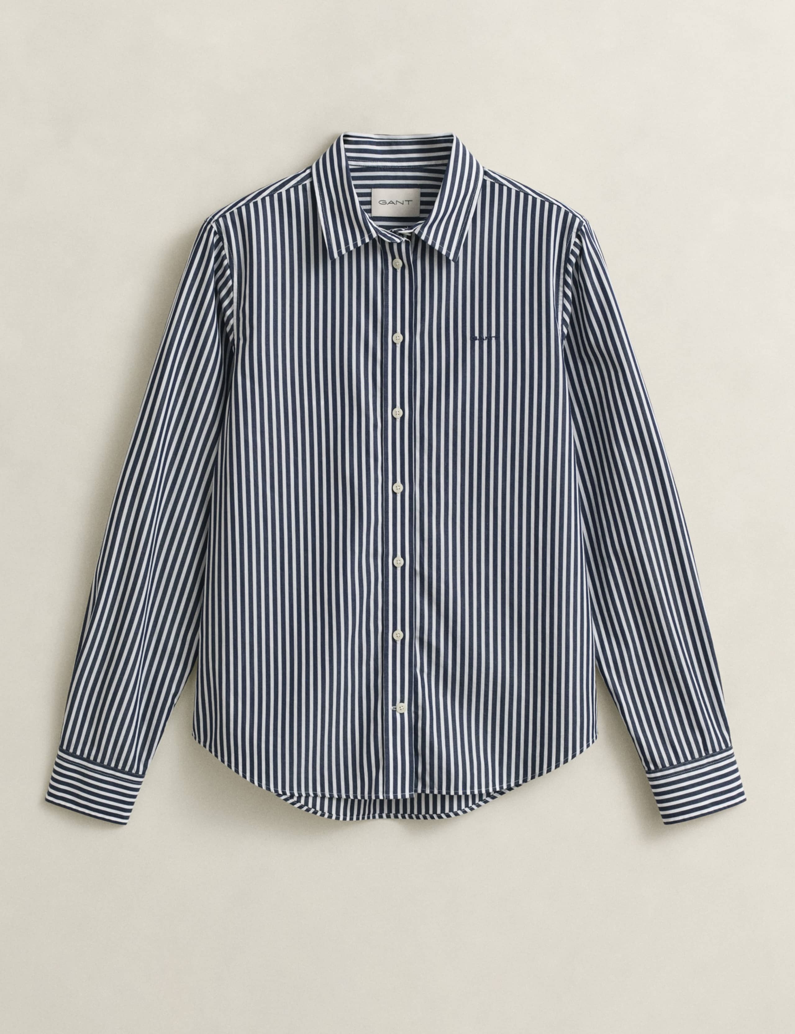 Pure Cotton Poplin Striped Shirt 5 of 7