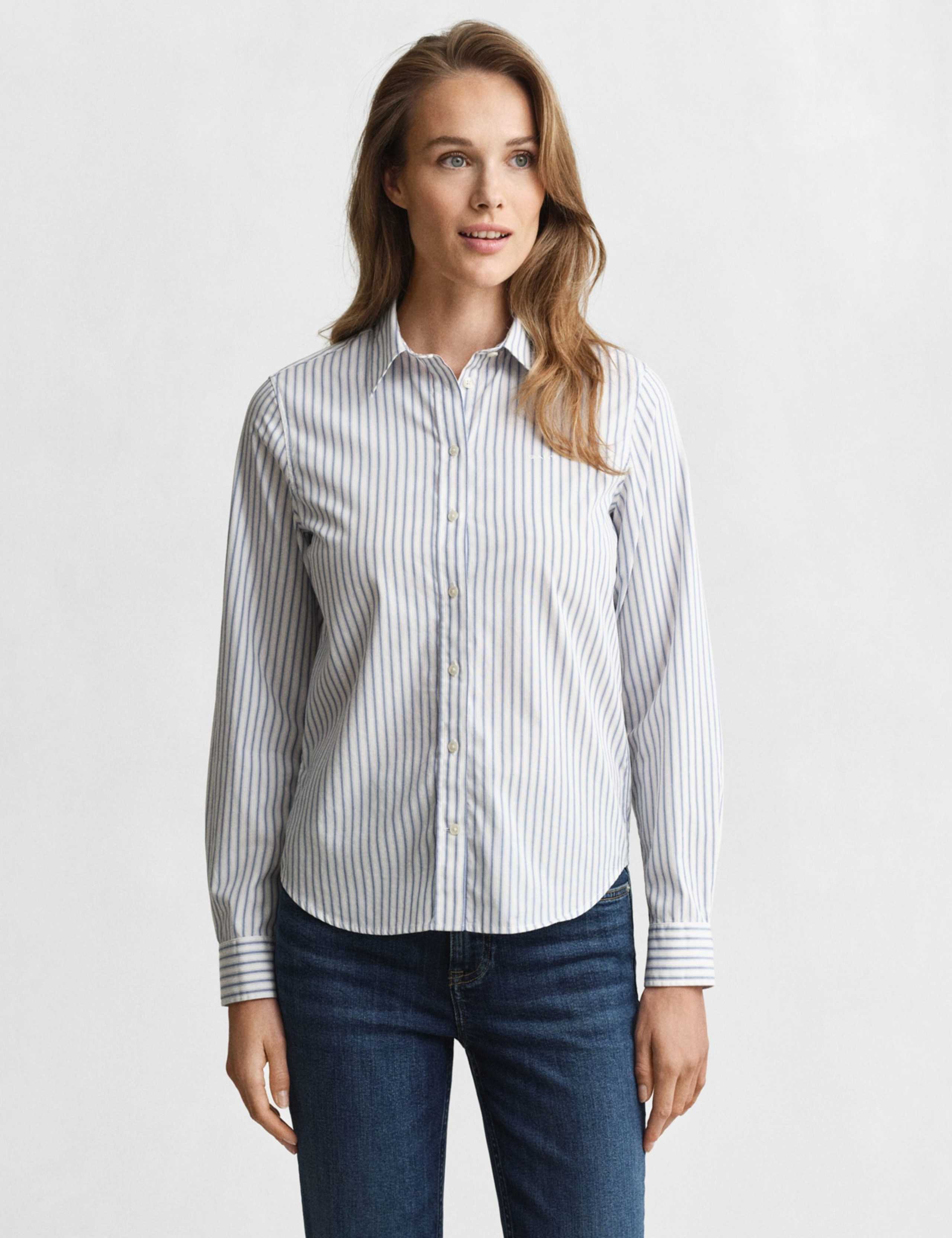 Pure Cotton Poplin Striped Shirt 3 of 7