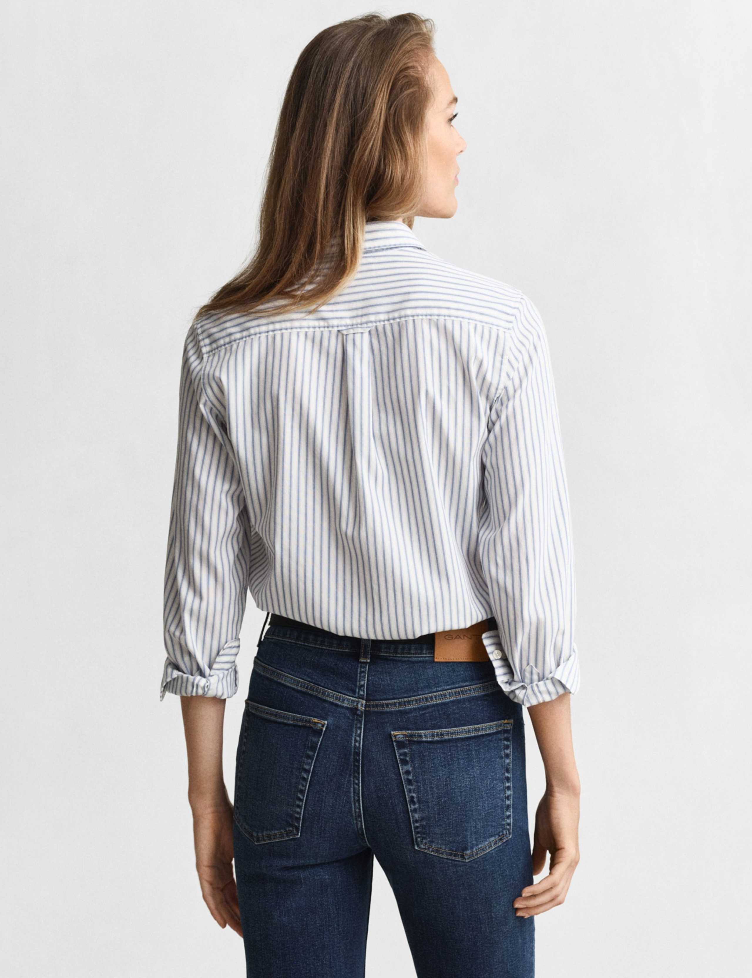 Pure Cotton Poplin Striped Shirt 4 of 7