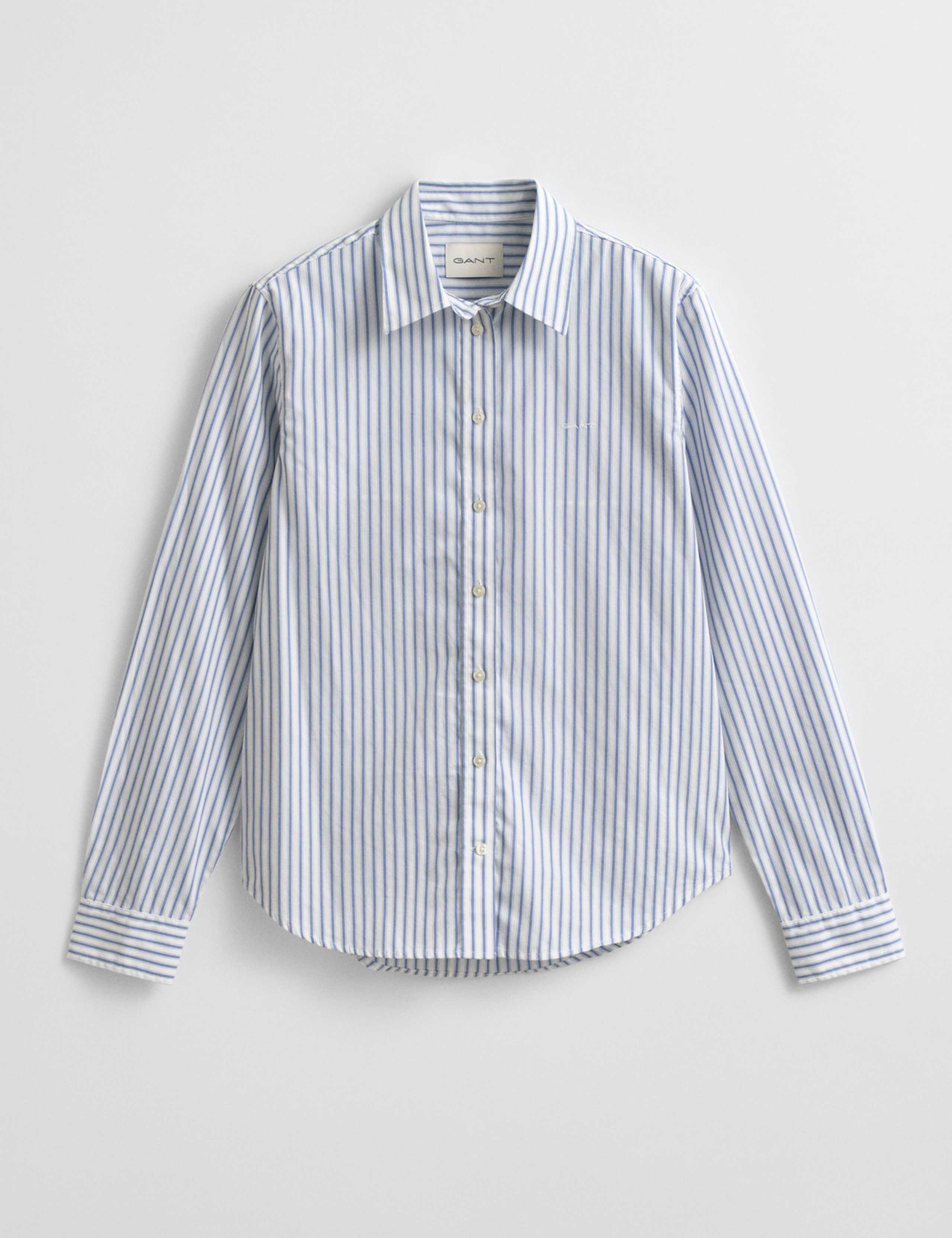 Pure Cotton Poplin Striped Shirt 2 of 7