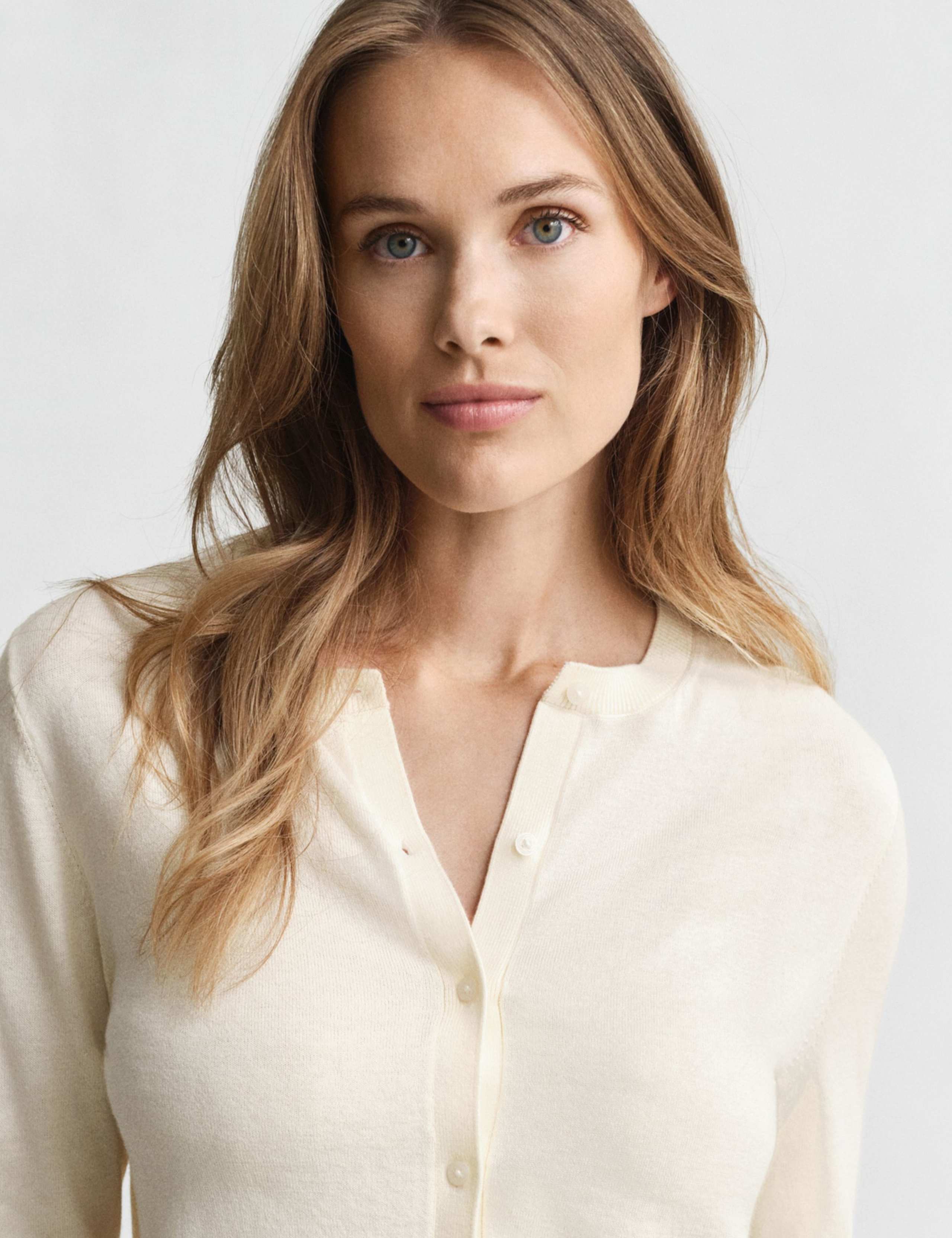 Cotton Rich Crew Neck Cardigan 4 of 6