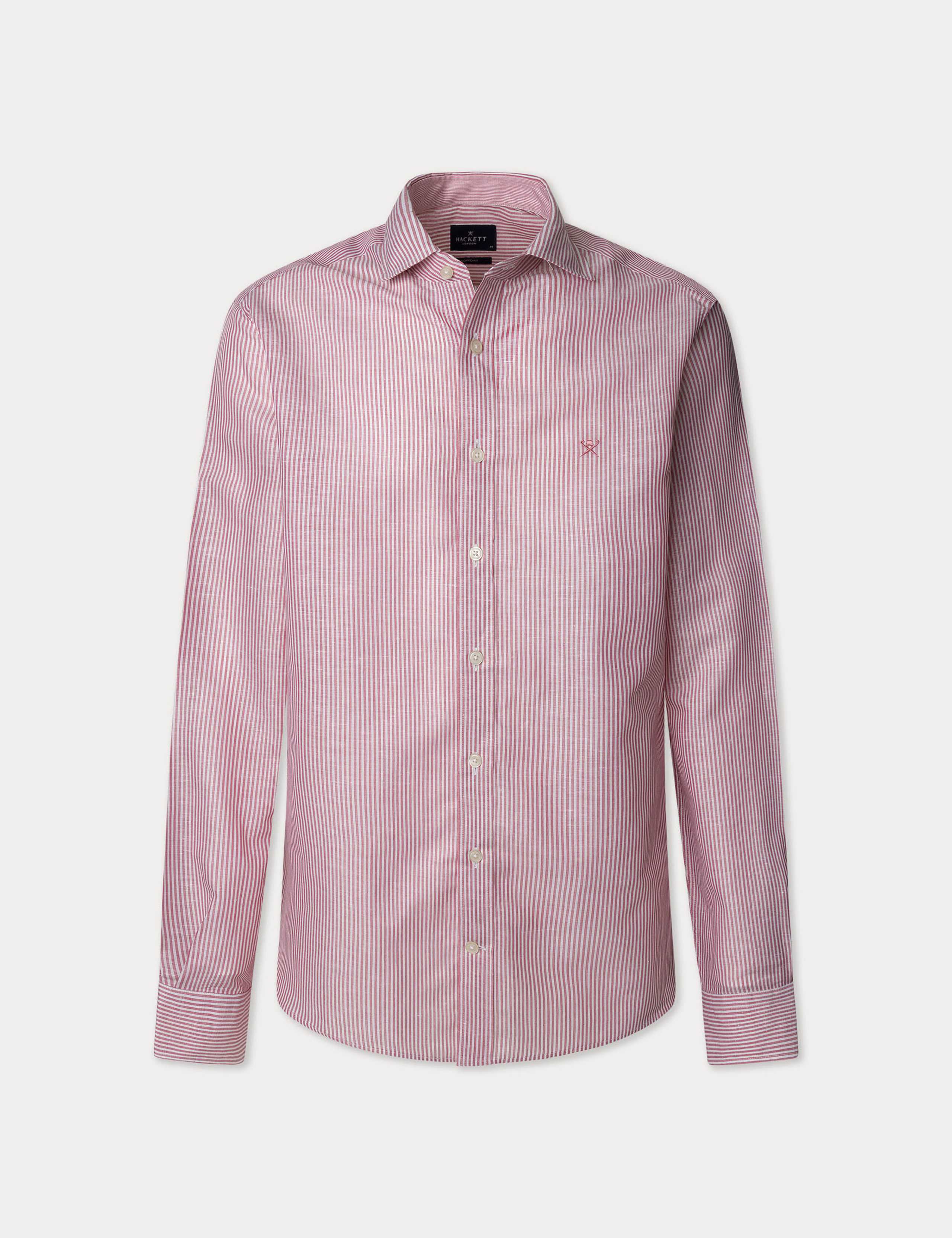 Regular Fit Linen Rich Striped Shirt 1 of 2