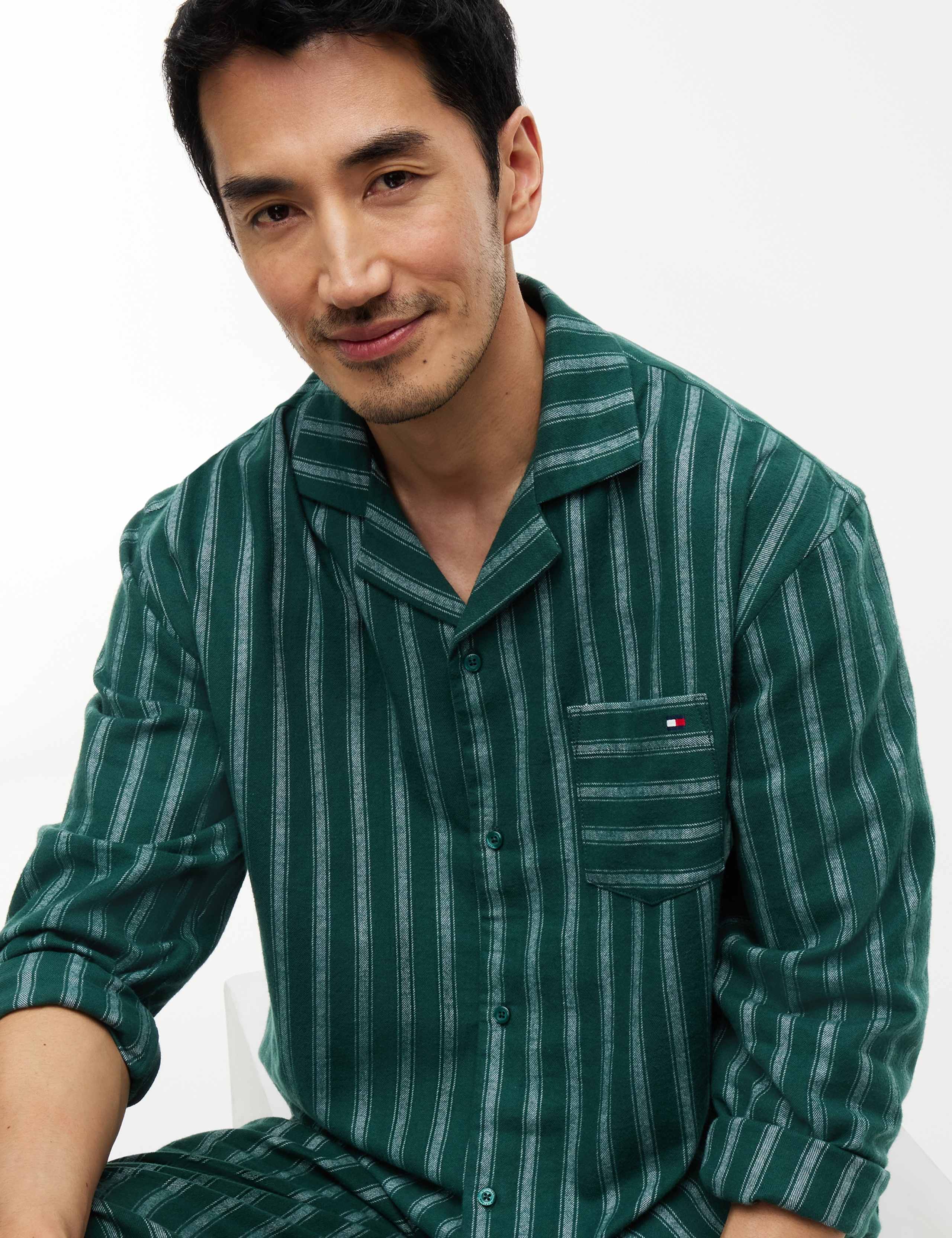 Pure Cotton Striped Pyjama Shirt 2 of 4