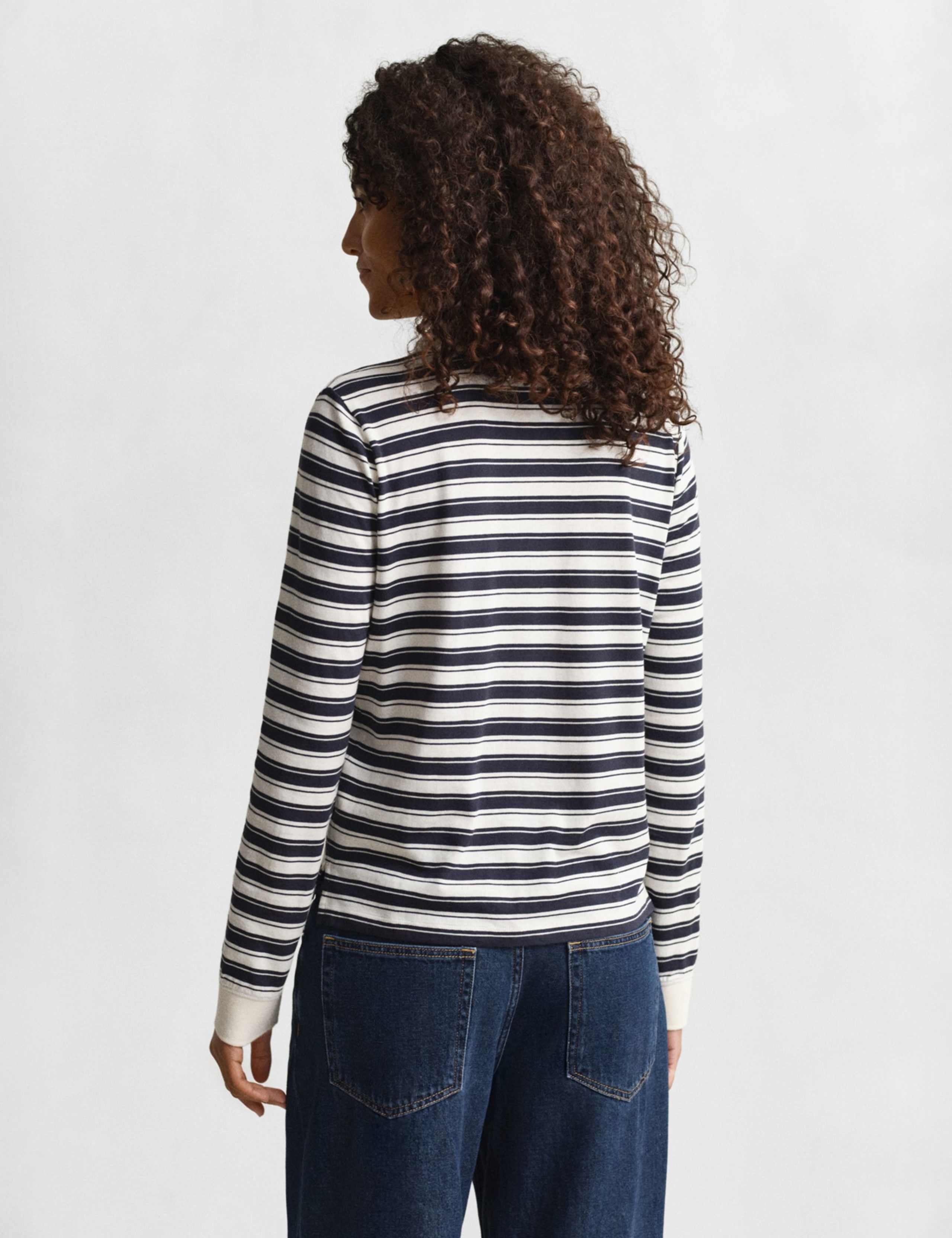 Cotton Modal Blend Striped Rugby Top 6 of 6