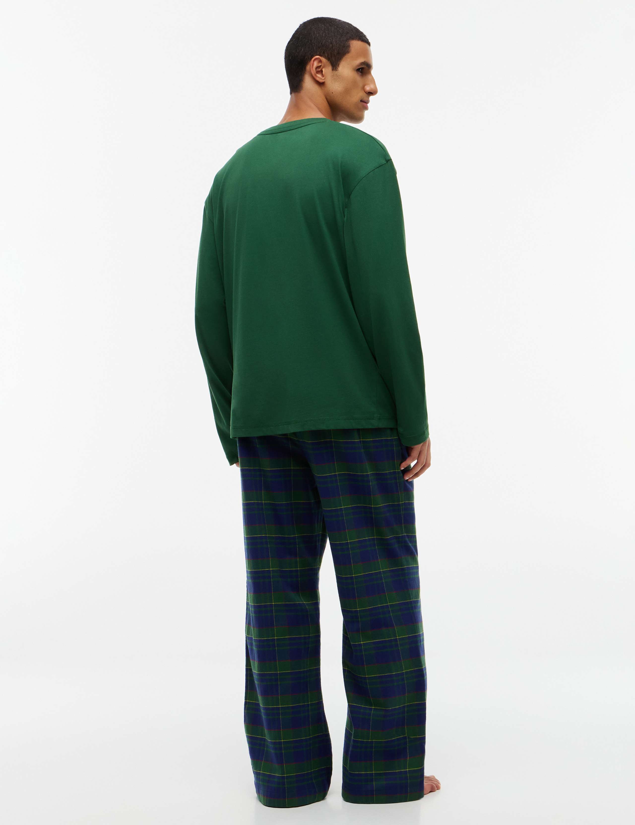 Pure Cotton Checked Pyjama Set 3 of 6