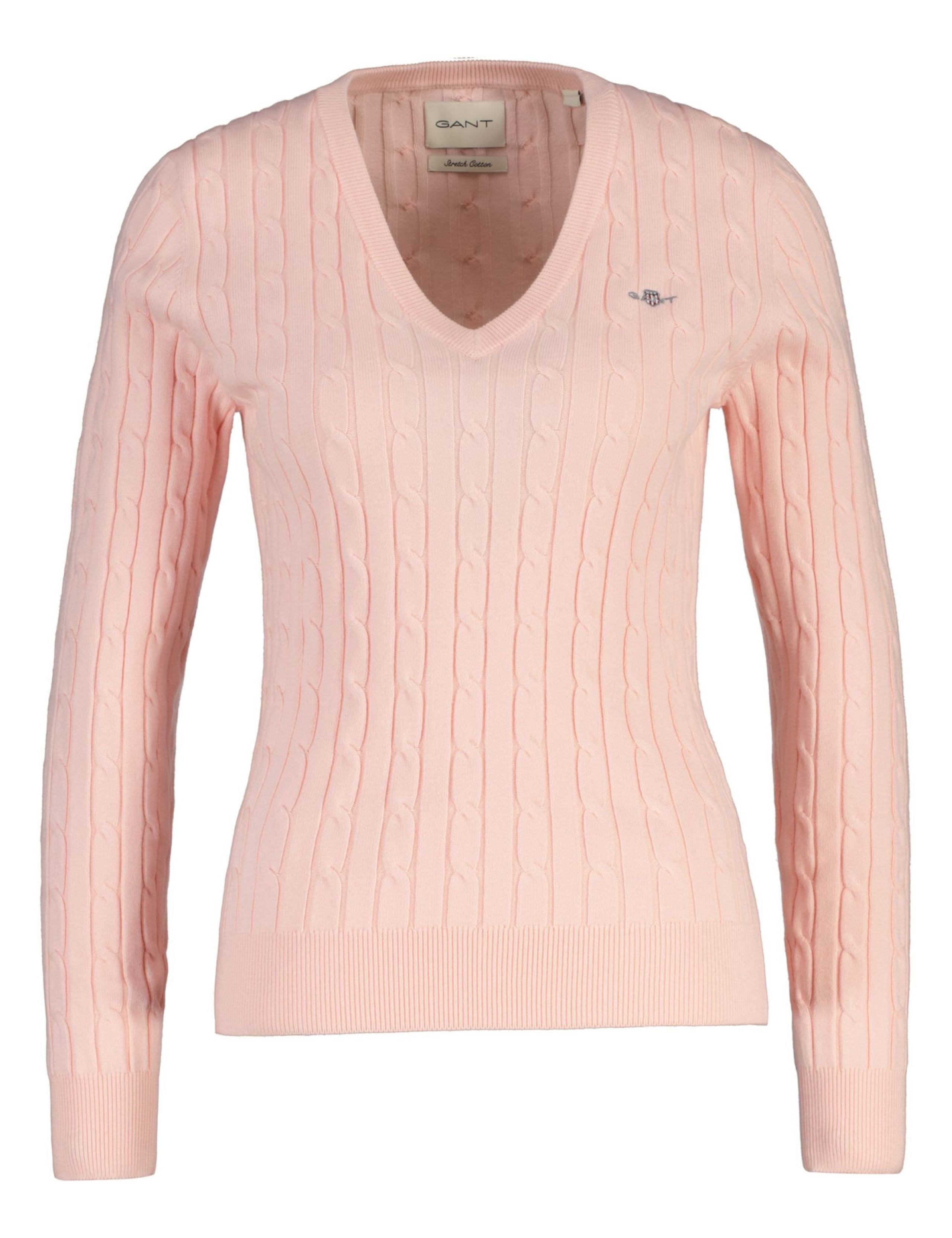Cotton Rich Cable Knit V-Neck Jumper 2 of 4