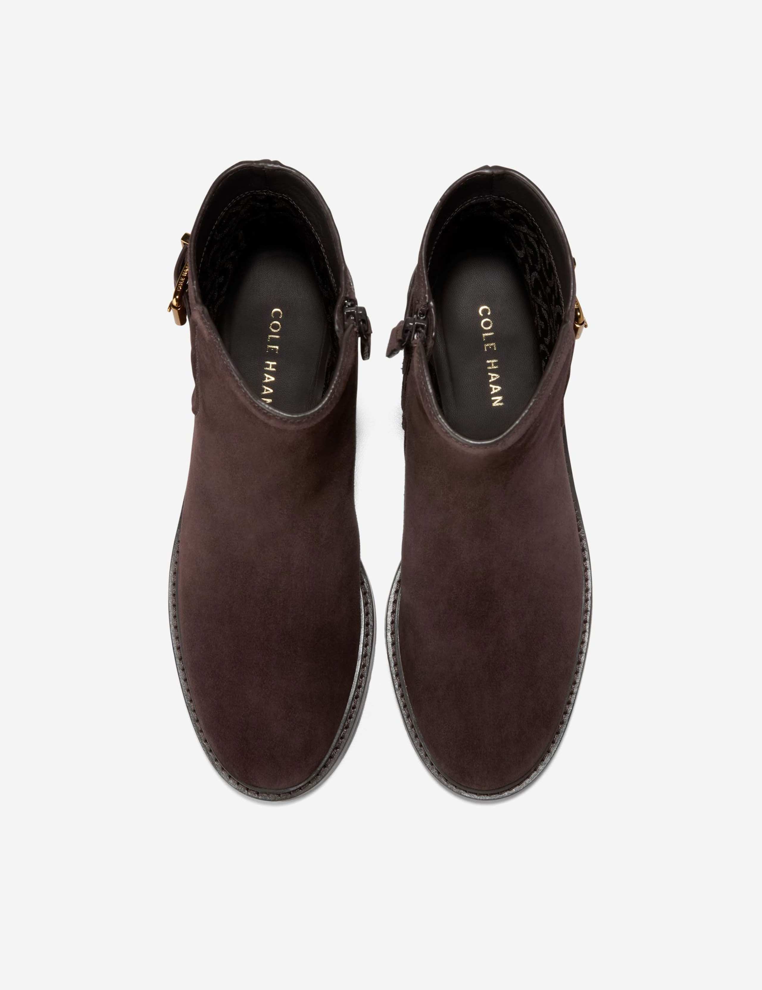 Silvana Suede Buckle Block Heel Ankle Boots 3 of 6