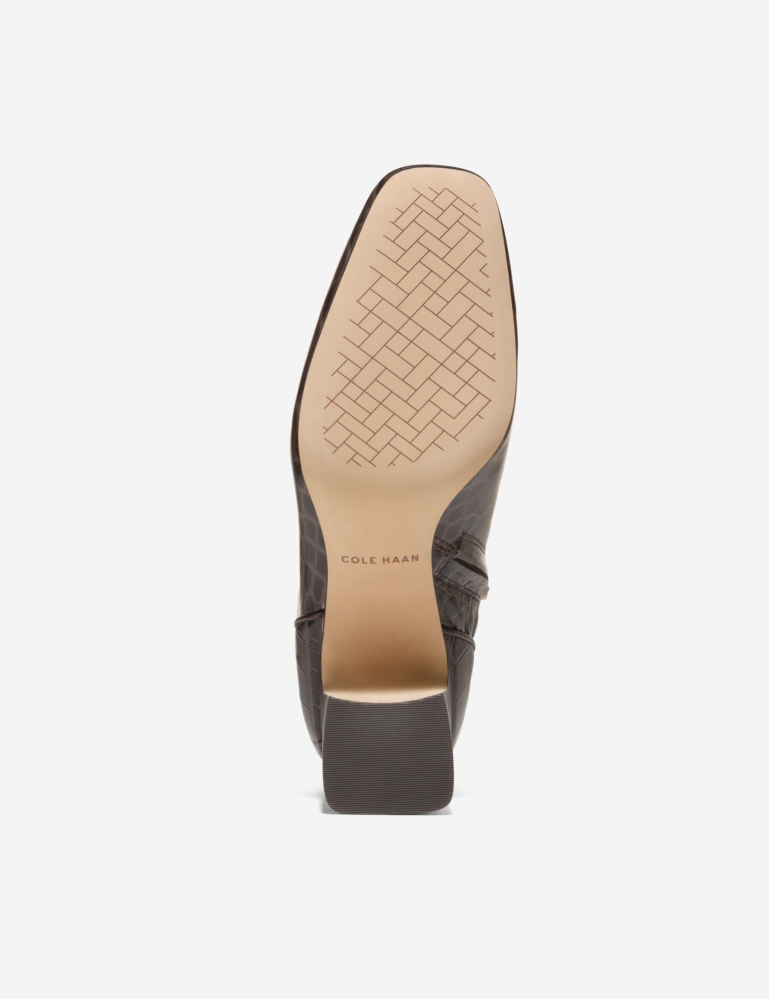 Gemma Leather Snake Print Block Heel Ankle Boots 6 of 6