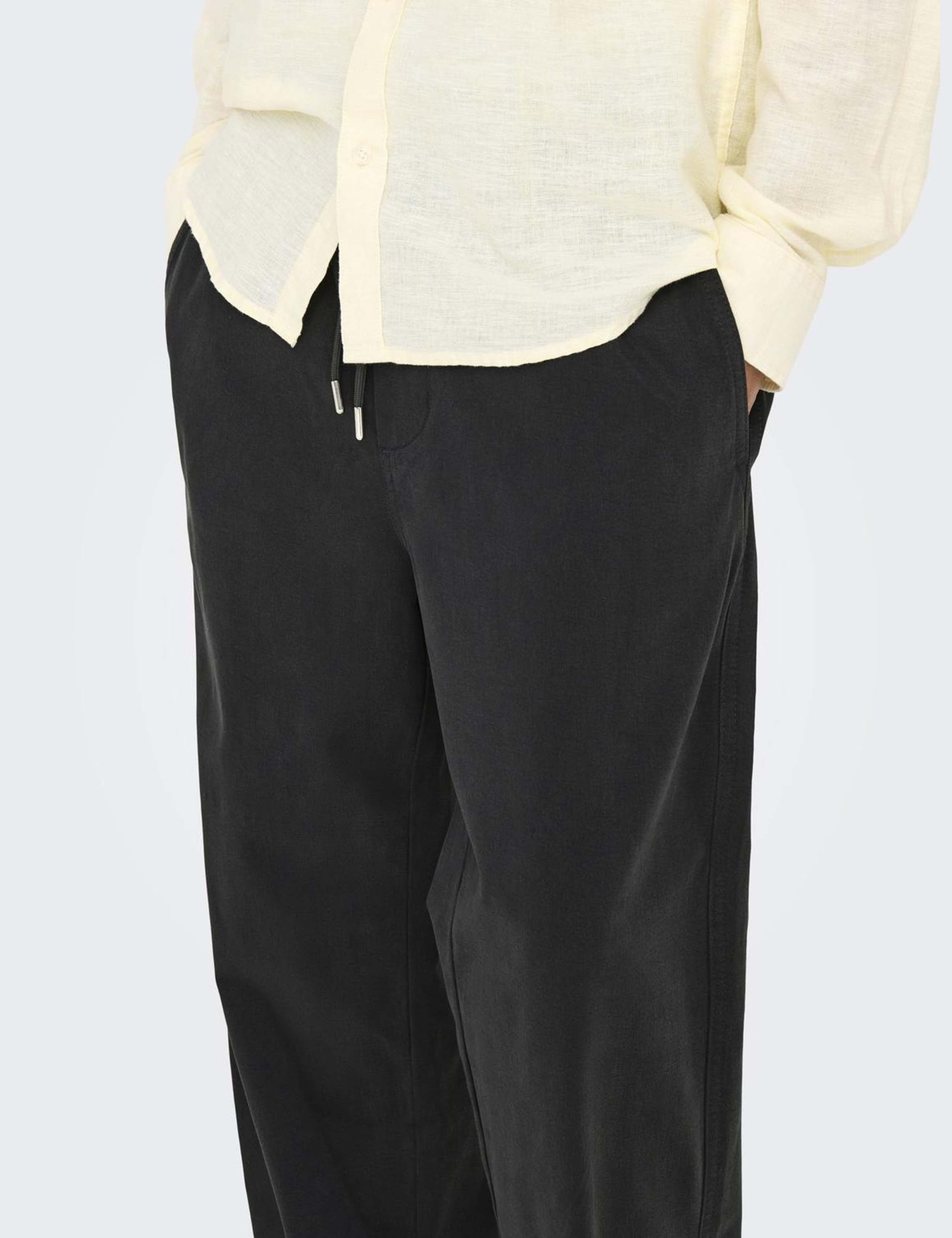Loose Fit Lightweight Drawstring Trousers 5 of 6