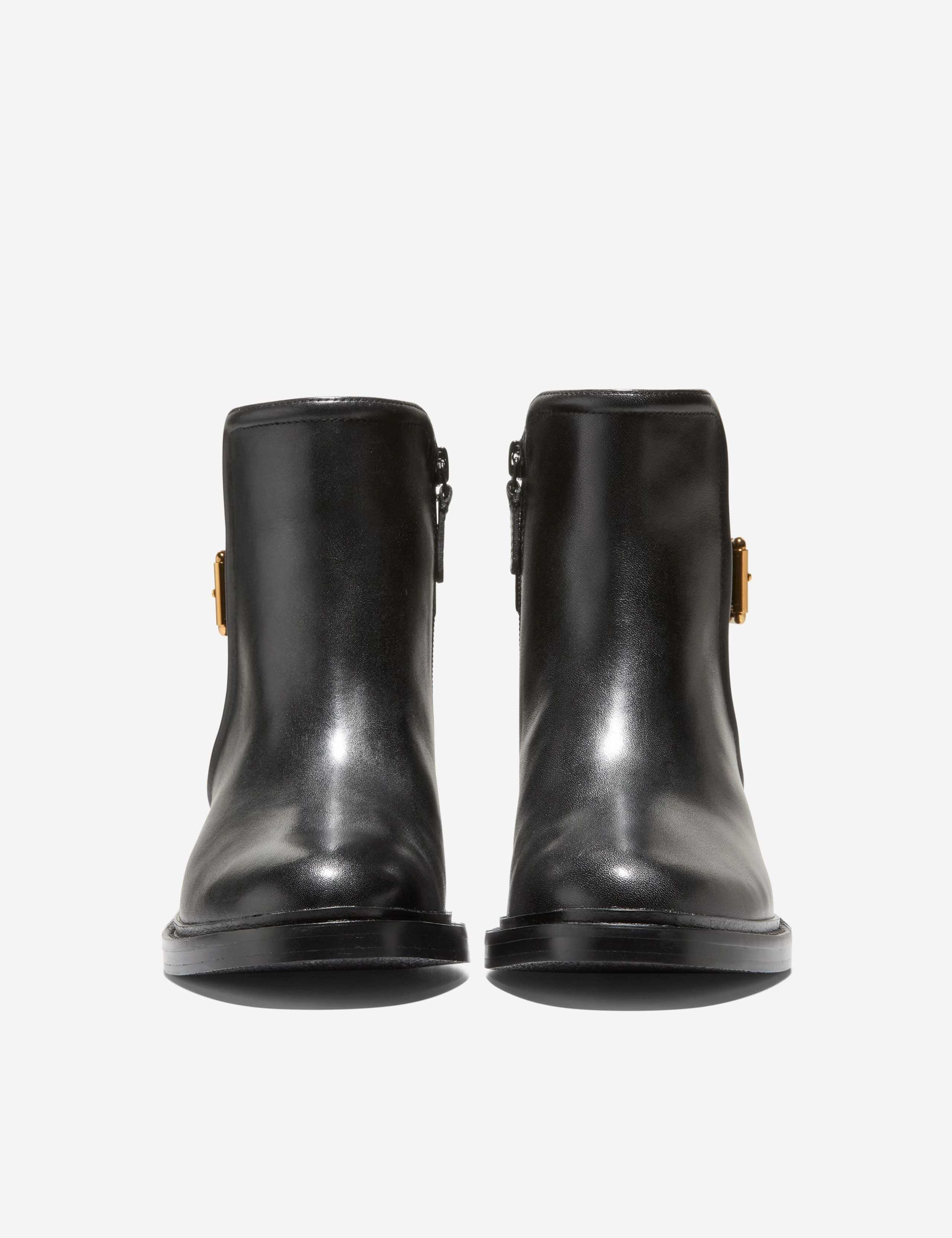 Silvana Leather Buckle Block Heel Ankle Boots 3 of 6