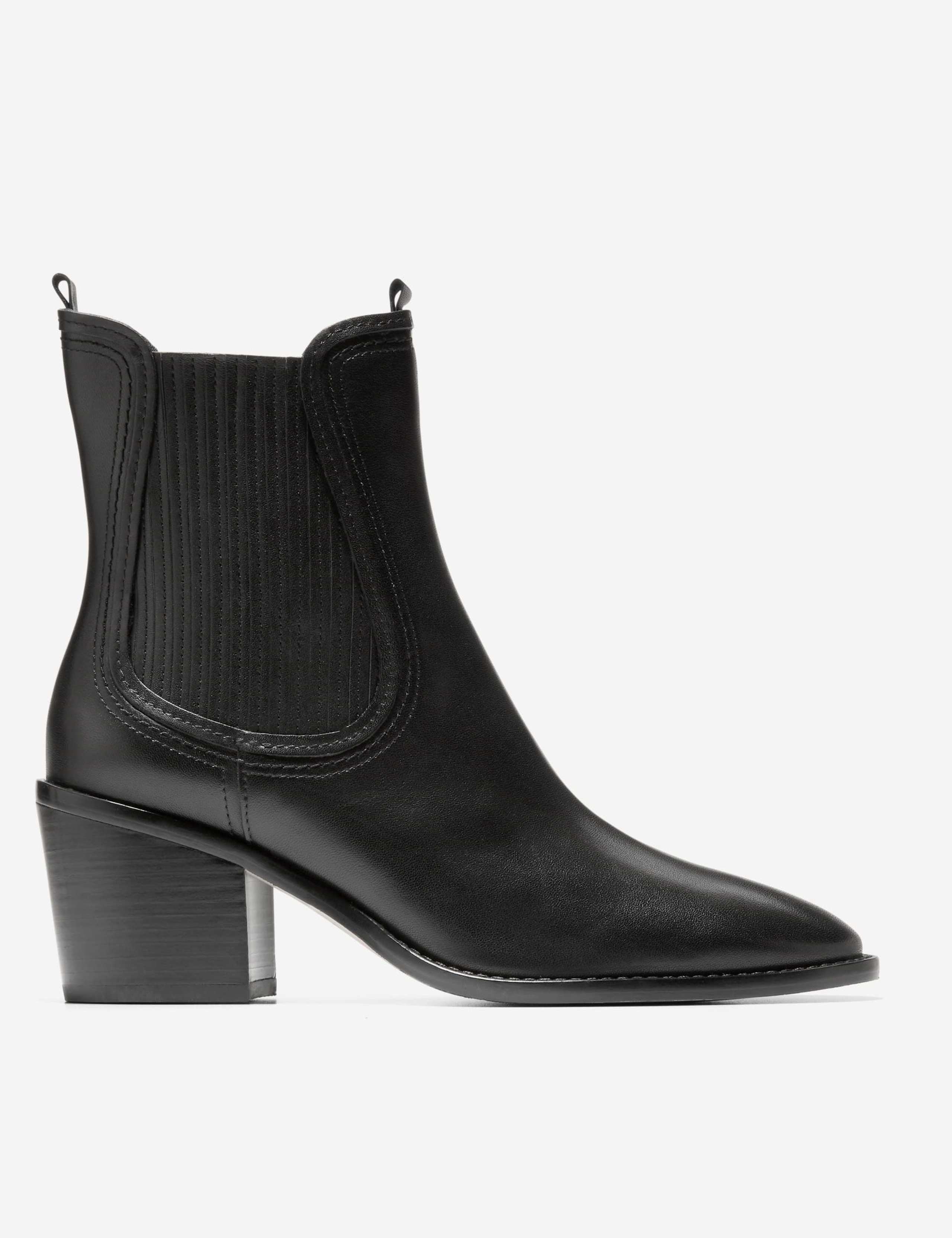 Janelle Leather Chelsea Block Heel Boots 1 of 6
