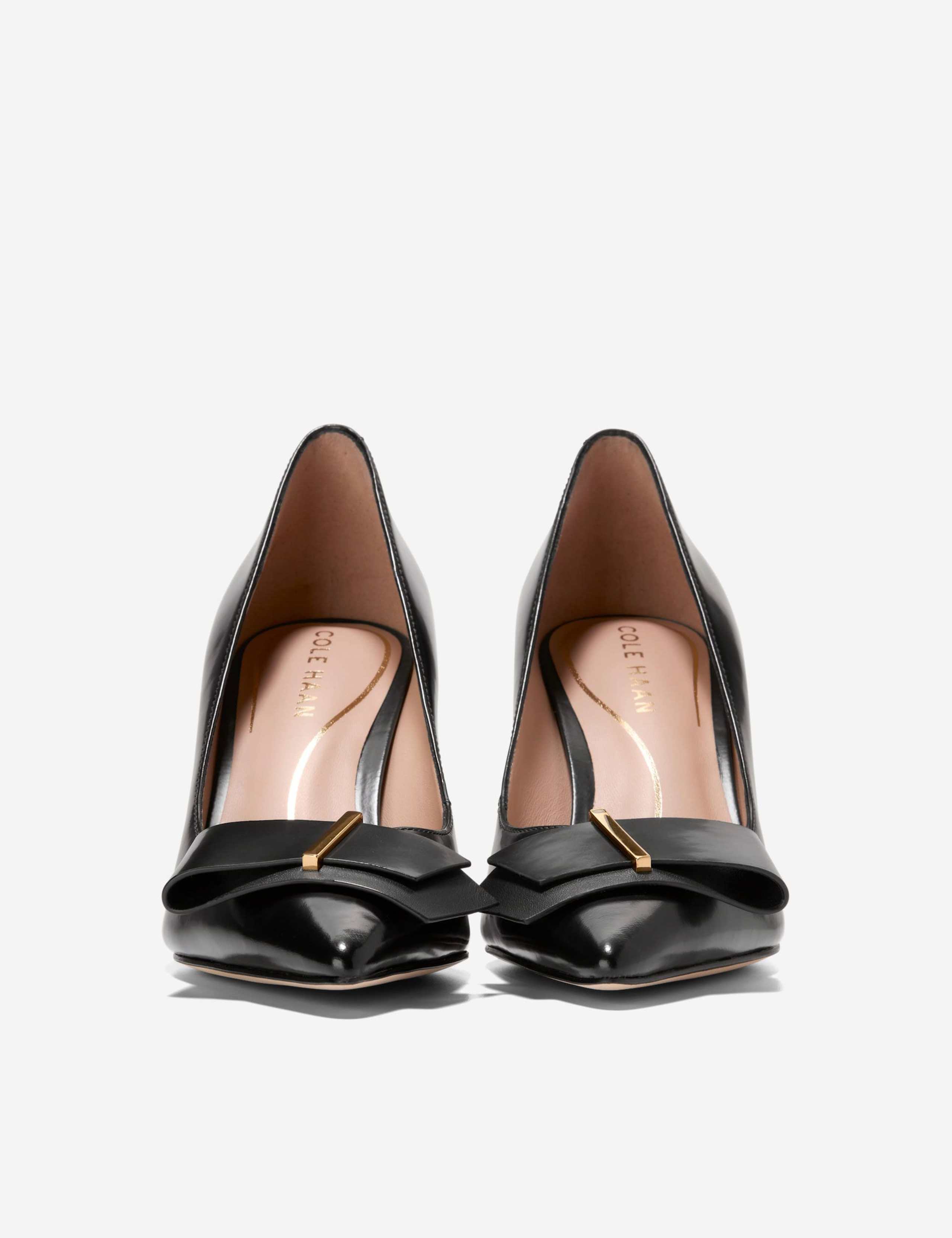 Felicia Bow Leather Stiletto Heel Court Shoes 5 of 6