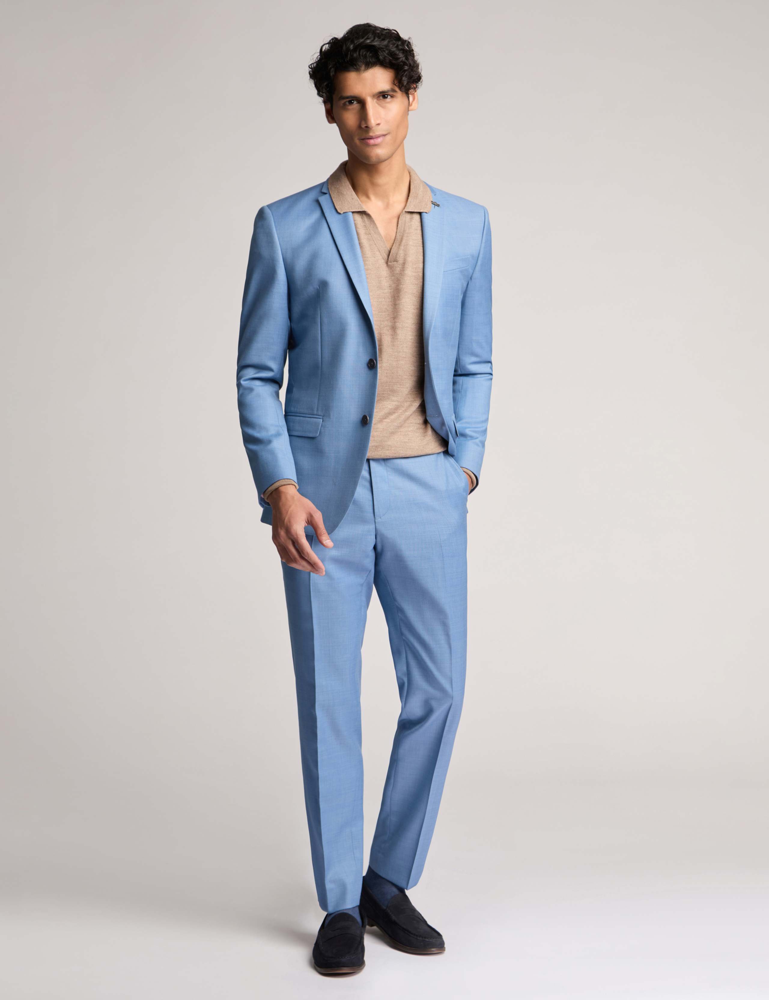 Slim Fit Wool Rich Sharkskin Suit Jacket 3 of 6