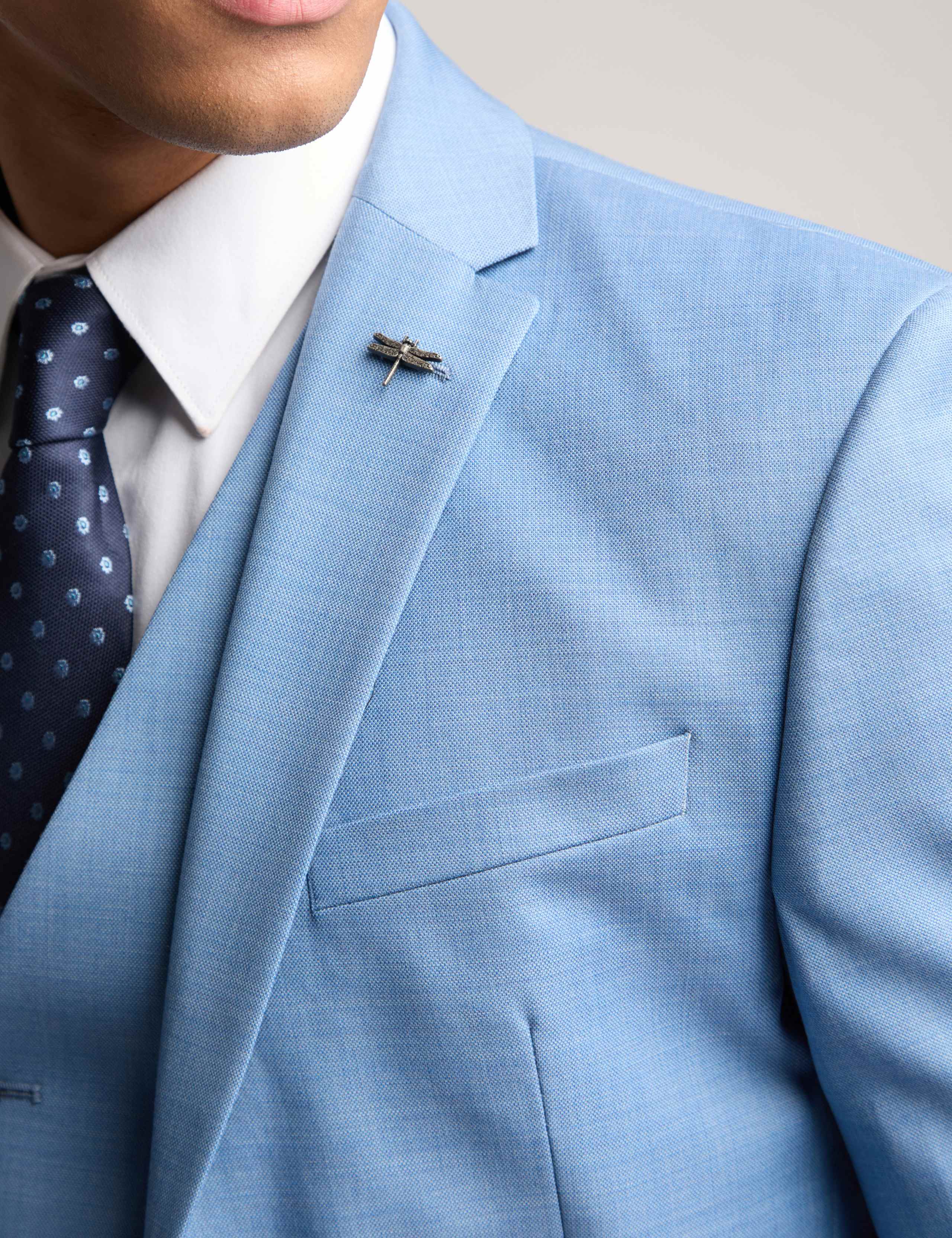 Slim Fit Wool Rich Sharkskin Suit Jacket 5 of 6